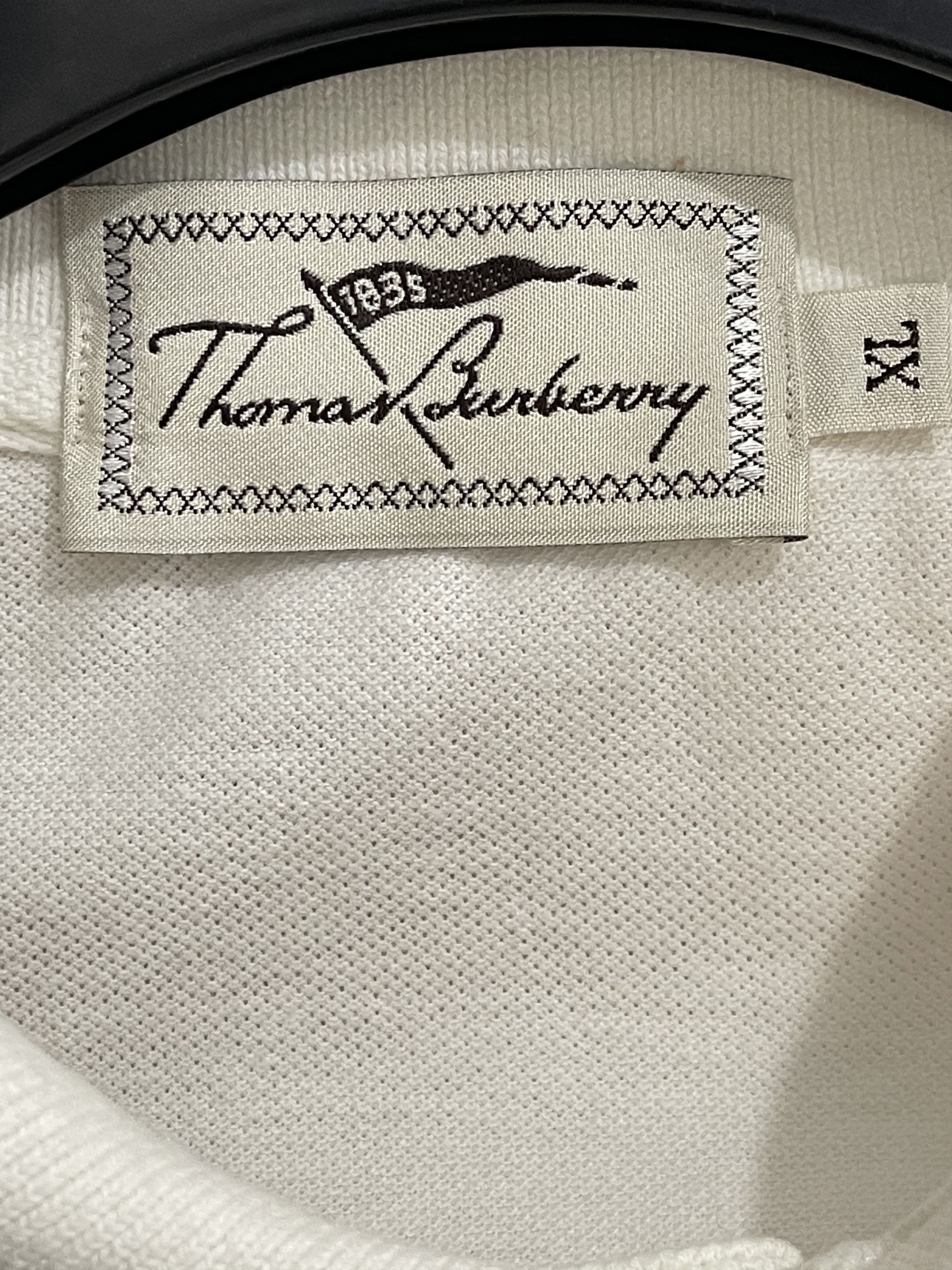 Burberry 🔥 vintage TB Burberry polo tshirt size M white Size US M / EU 48-50 / 2 - 6 Thumbnail