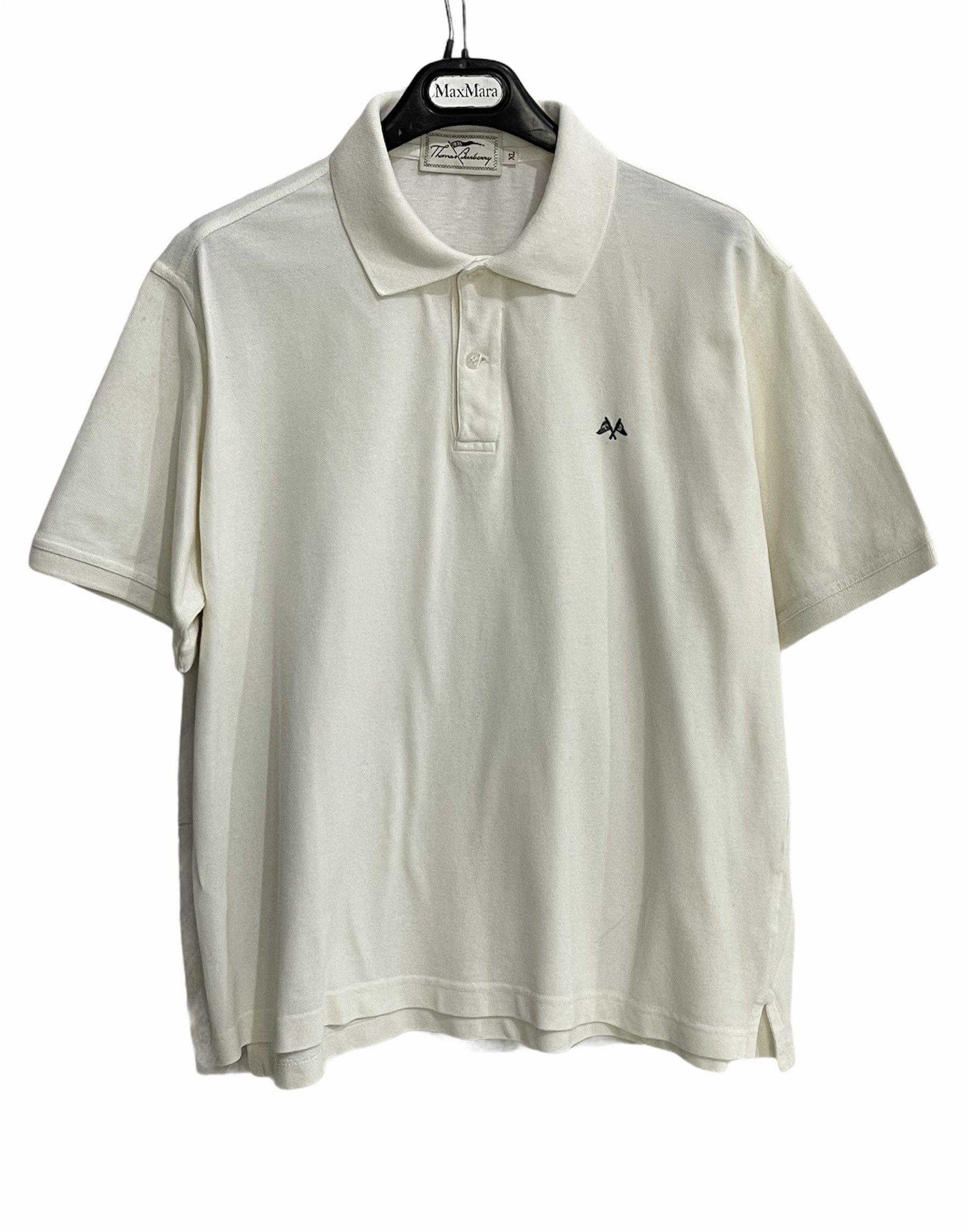 Burberry 🔥 vintage TB Burberry polo tshirt size M white Size US M / EU 48-50 / 2 - 8 Thumbnail