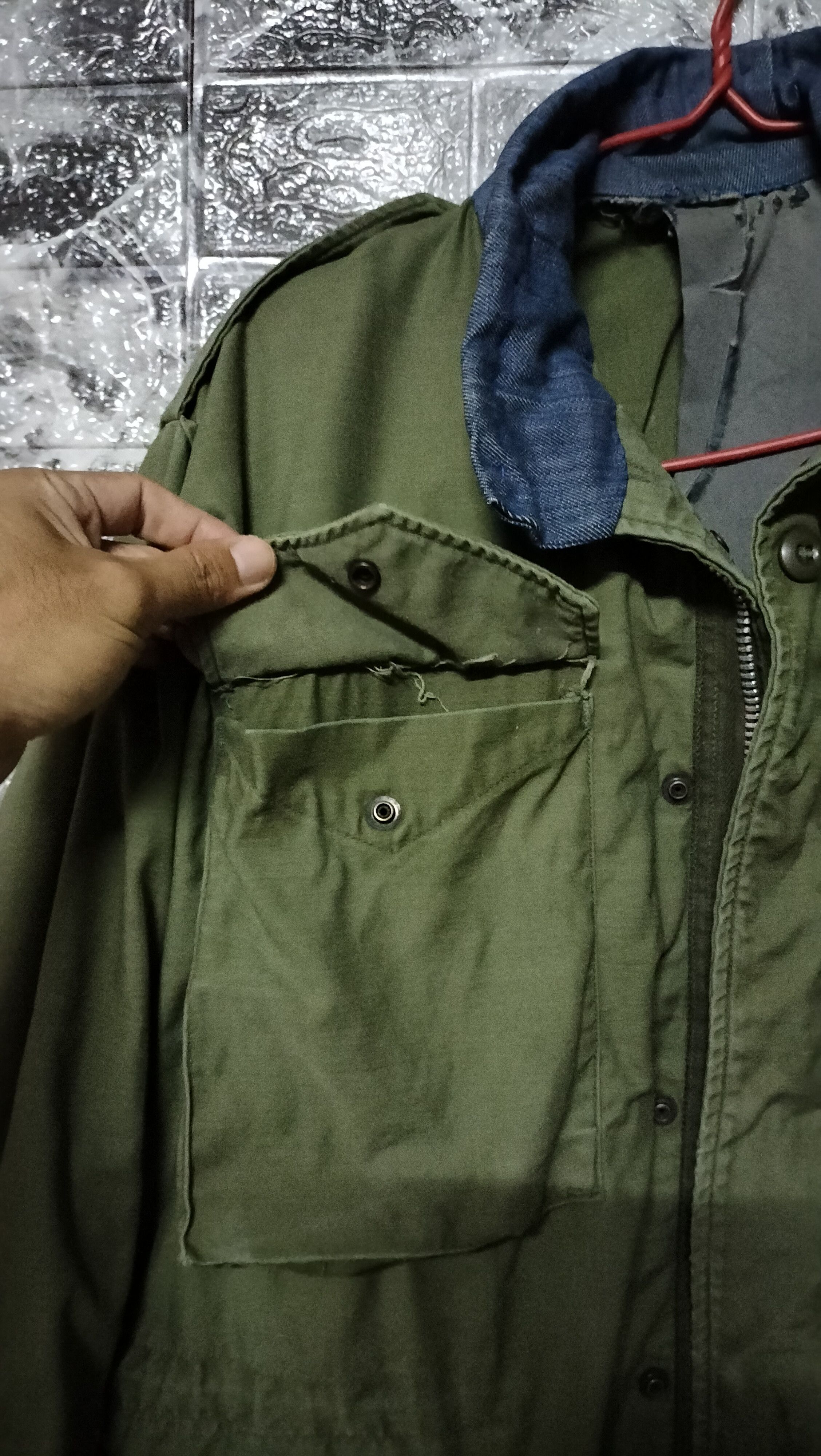 Vintage Vintage M65 Field Jacket fixed Denim WW2 60s Distressed Size US M / EU 48-50 / 2 - 5 Thumbnail