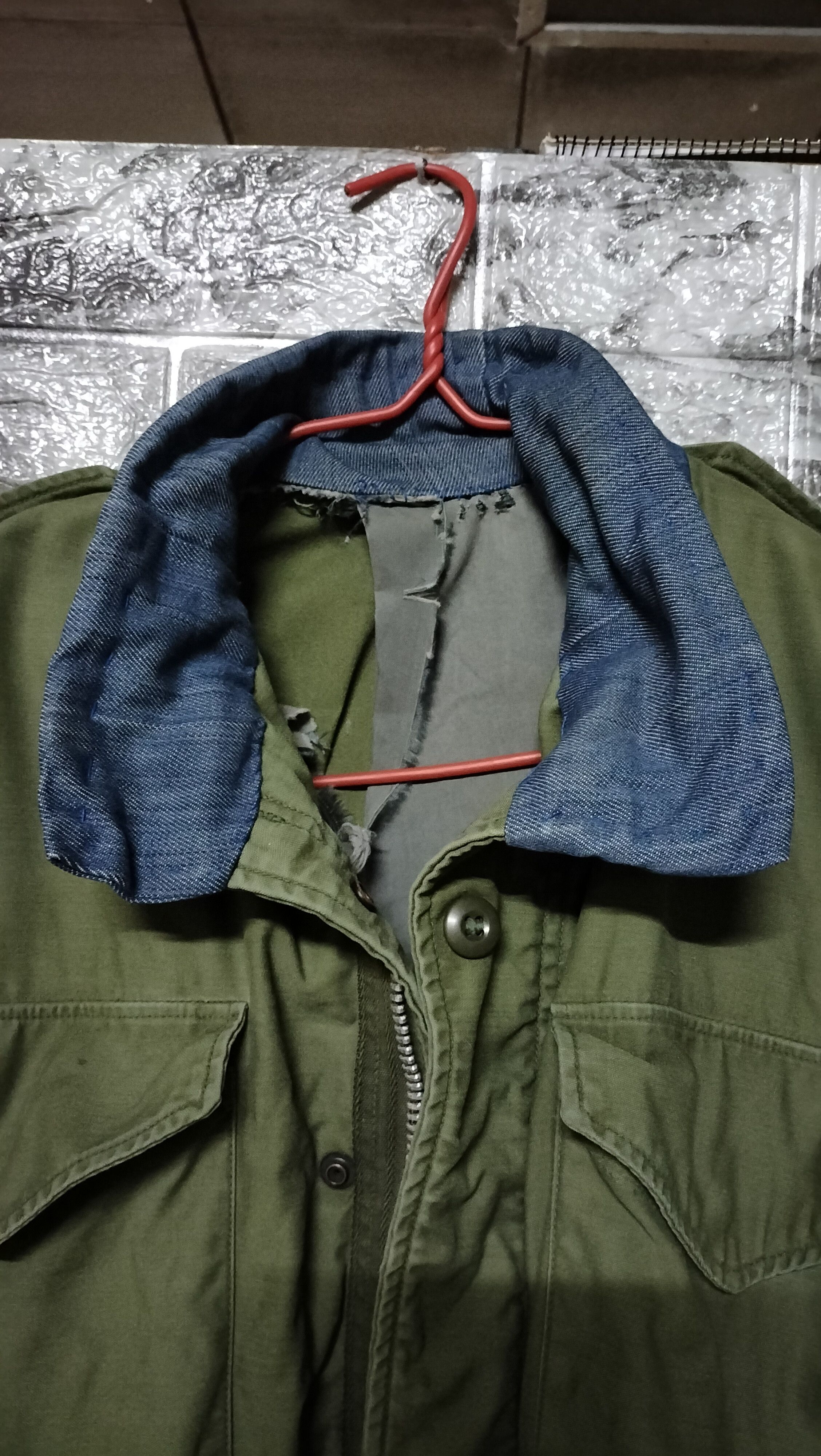 Vintage Vintage M65 Field Jacket fixed Denim WW2 60s Distressed Size US M / EU 48-50 / 2 - 2 Thumbnail