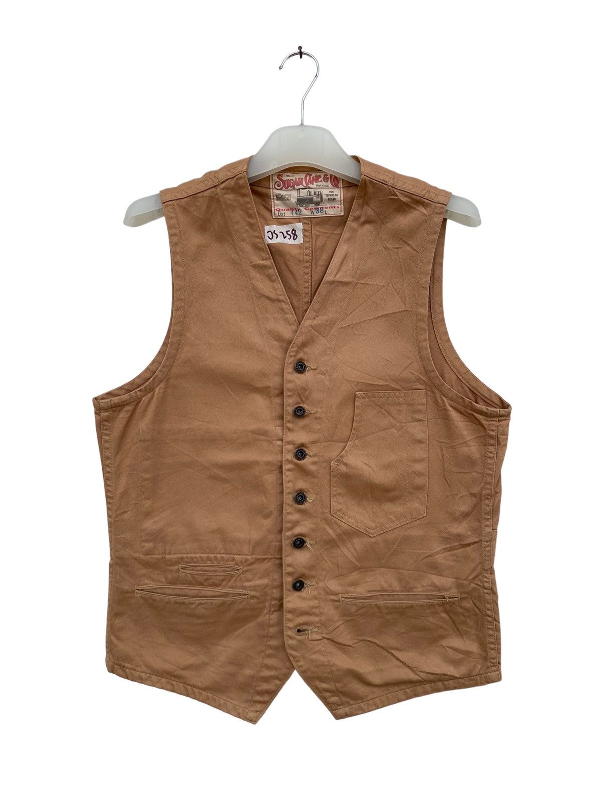 Sugar Cane Vintage Sugar Cane Toyo Ent 10 Oz Worker Vest Size US M / EU 48-50 / 2 - 1 Thumbnail