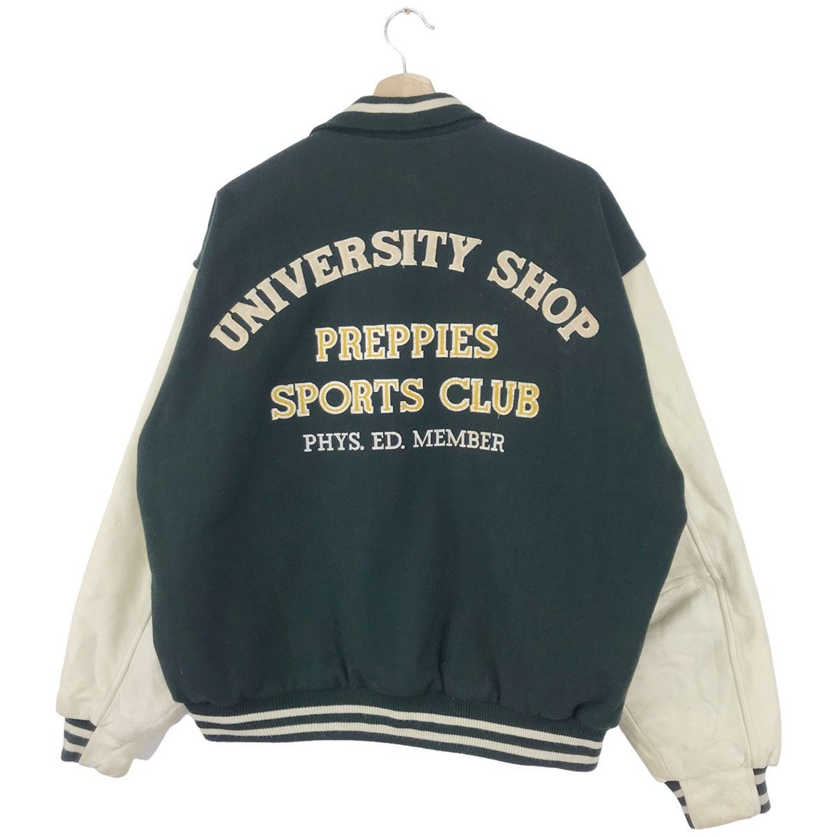 Vintage Vintage 90’s University Shop Varsity Letterman Jacket Size US L / EU 52-54 / 3 - 3 Thumbnail