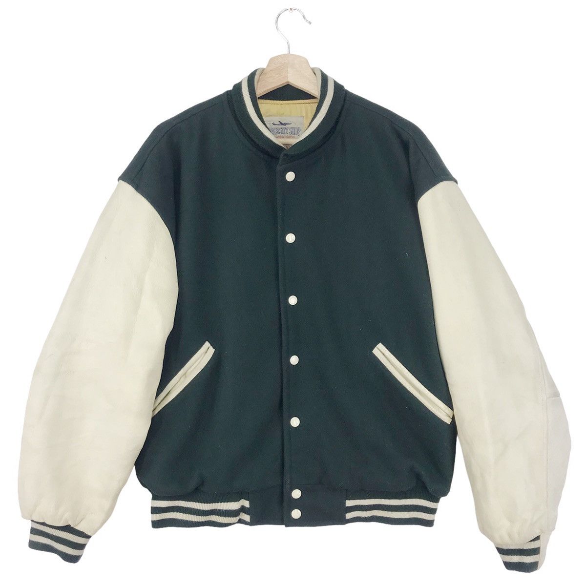 Vintage Vintage 90’s University Shop Varsity Letterman Jacket Size US L / EU 52-54 / 3 - 2 Thumbnail