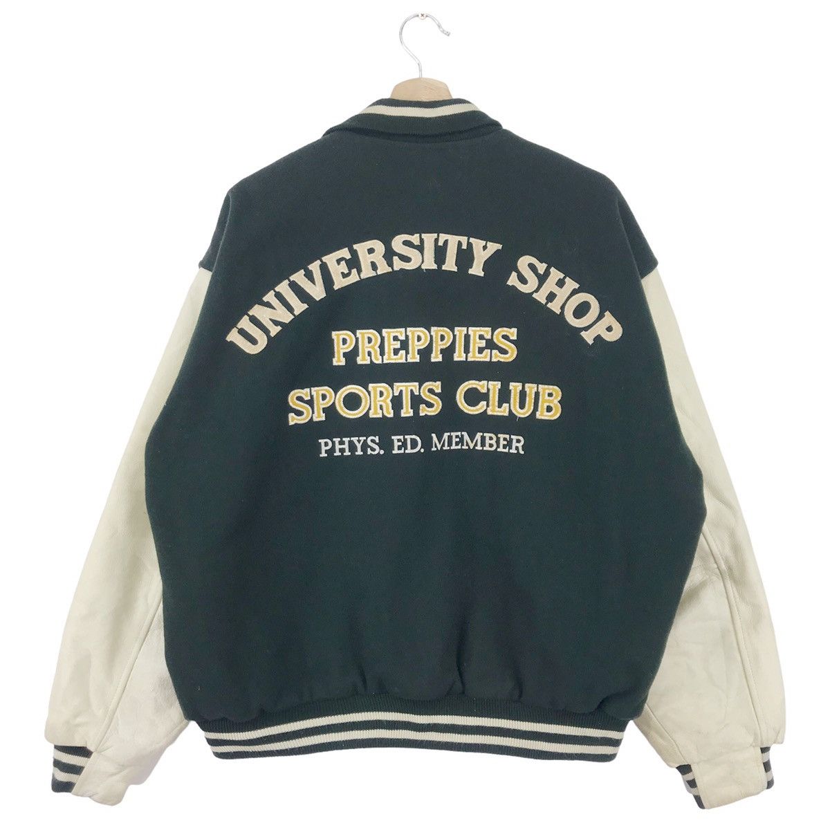 Vintage Vintage 90’s University Shop Varsity Letterman Jacket Size US L / EU 52-54 / 3 - 1 Thumbnail