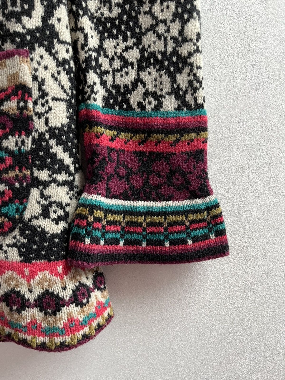 Other Vintage Y2K IVKO Floral Knit Cardigan Hoodie Size M / US 6-8 / IT 42-44 - 5 Thumbnail