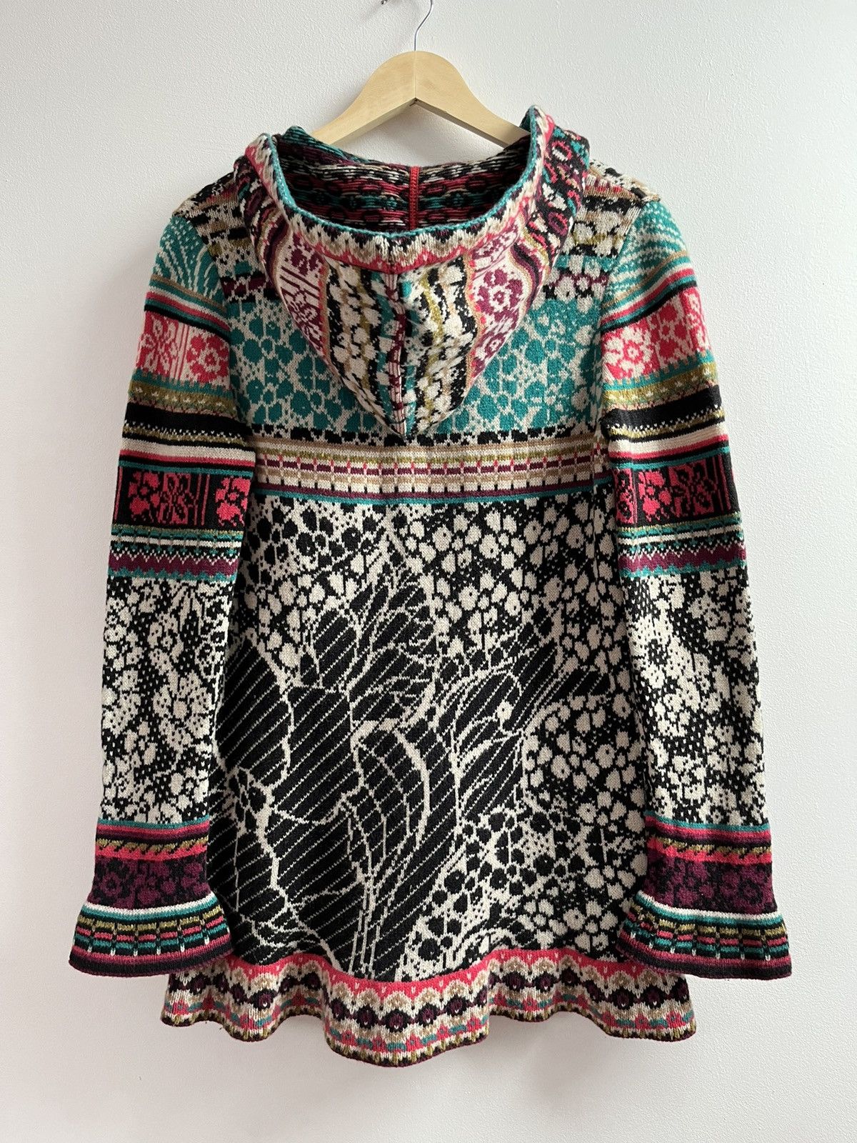 Other Vintage Y2K IVKO Floral Knit Cardigan Hoodie Size M / US 6-8 / IT 42-44 - 18 Thumbnail