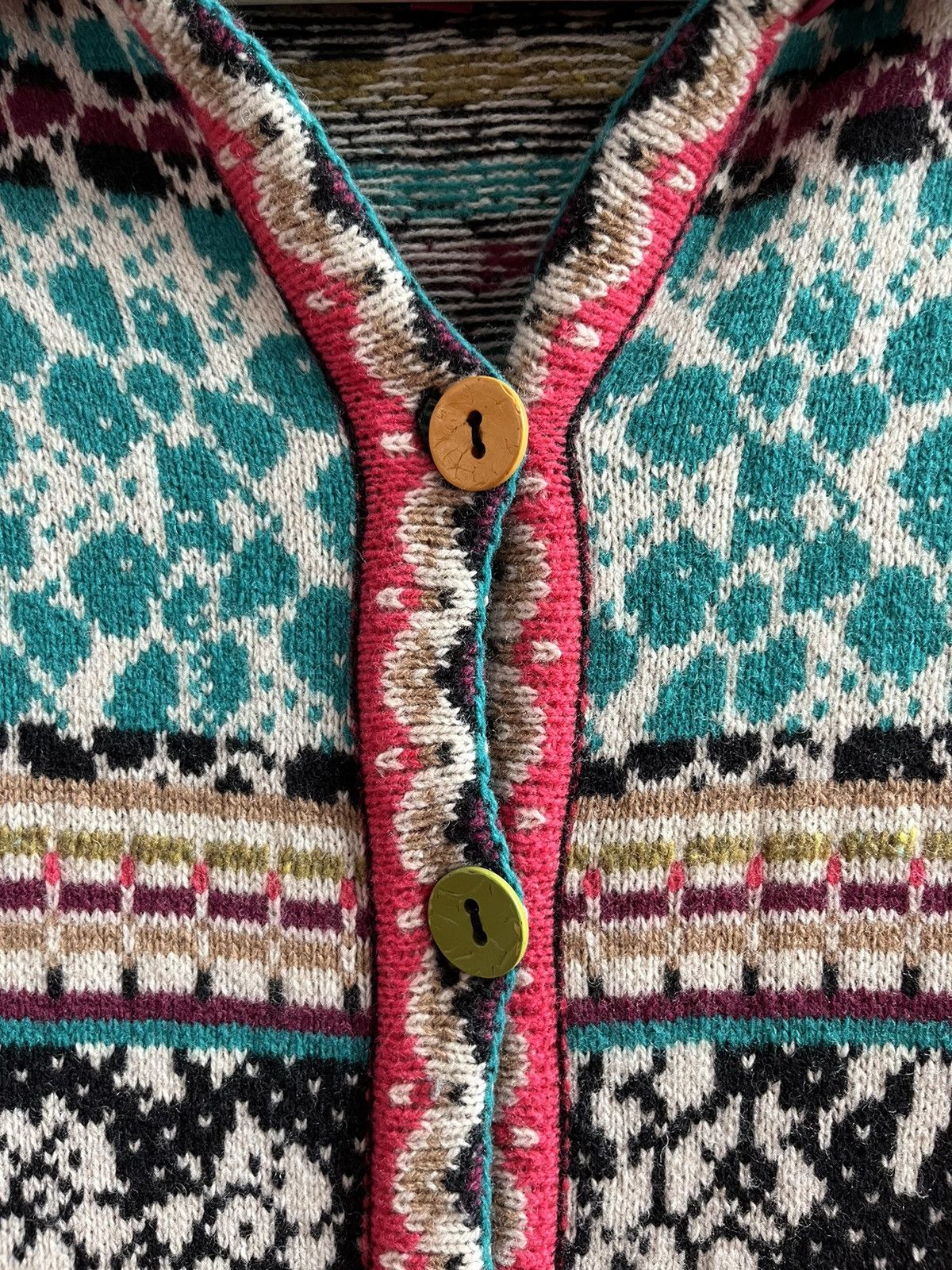 Other Vintage Y2K IVKO Floral Knit Cardigan Hoodie Size M / US 6-8 / IT 42-44 - 8 Thumbnail