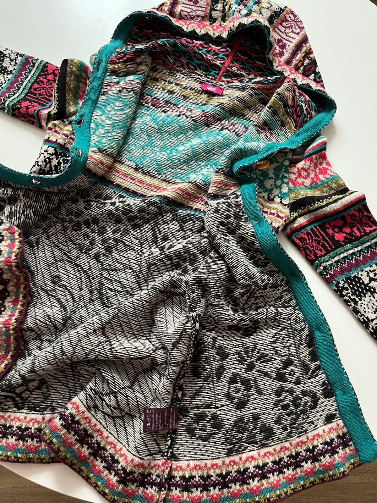 Other Vintage Y2K IVKO Floral Knit Cardigan Hoodie Size M / US 6-8 / IT 42-44 - 11 Thumbnail