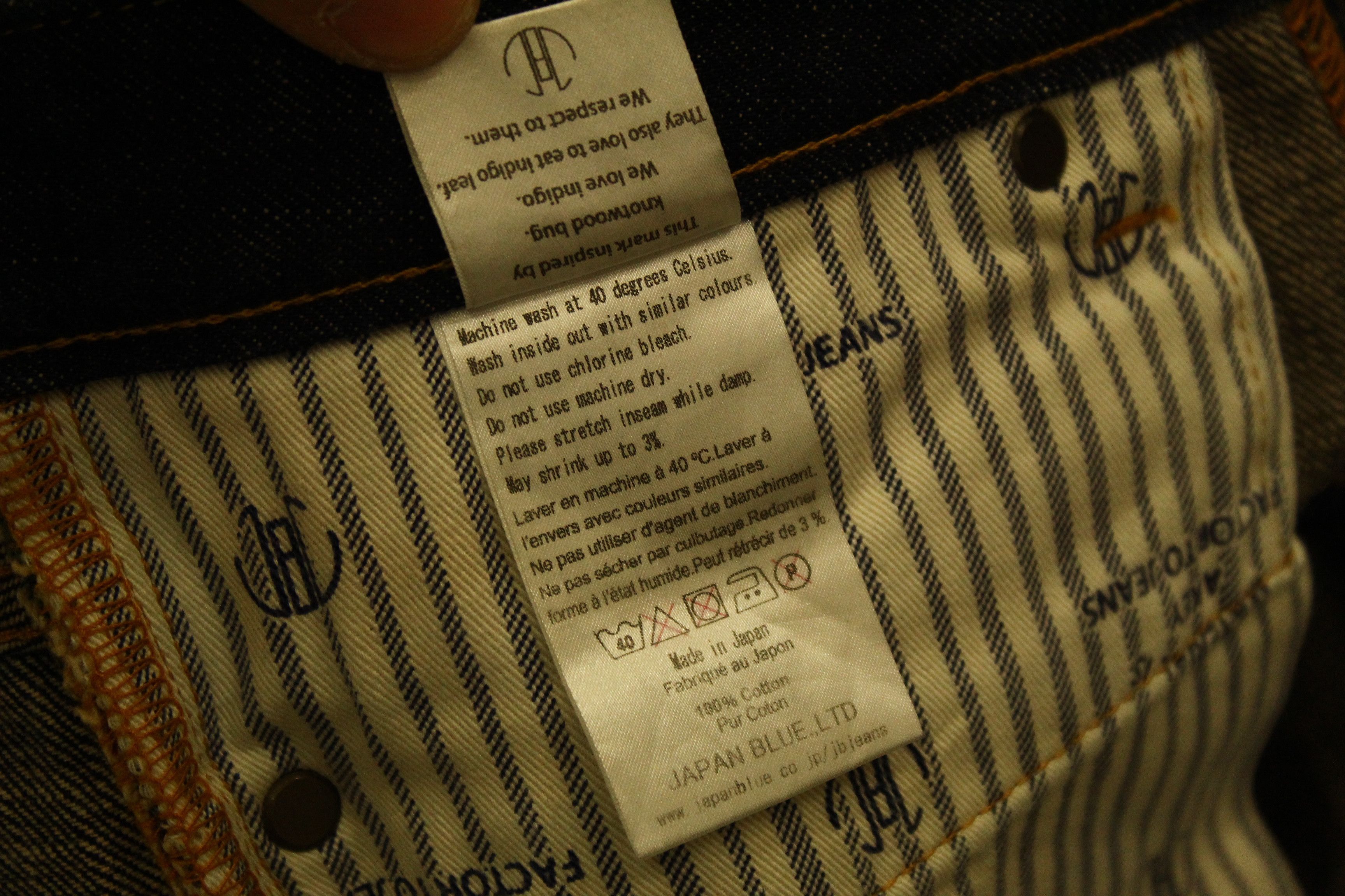 Blue Blue Japan Japan Blue Slim Fit 14oz Selvedge Raw Denim LOT JB10004 Size US 28 / EU 44 - 8 Thumbnail