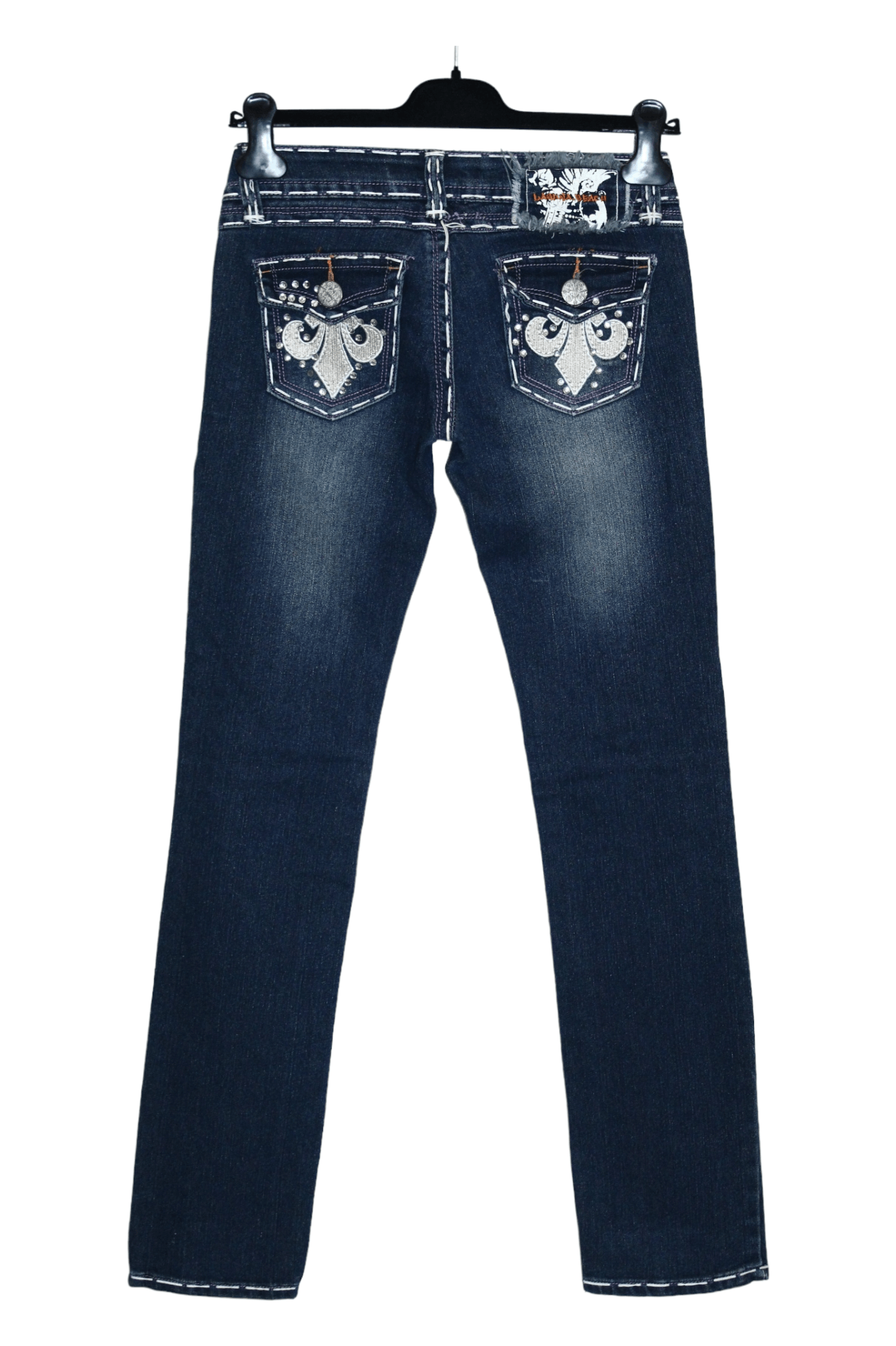 True Religion VTG Laguna Beach Jeans straight leg Distressed washed denim Size 27" / US 4 / IT 40 - 1 Thumbnail