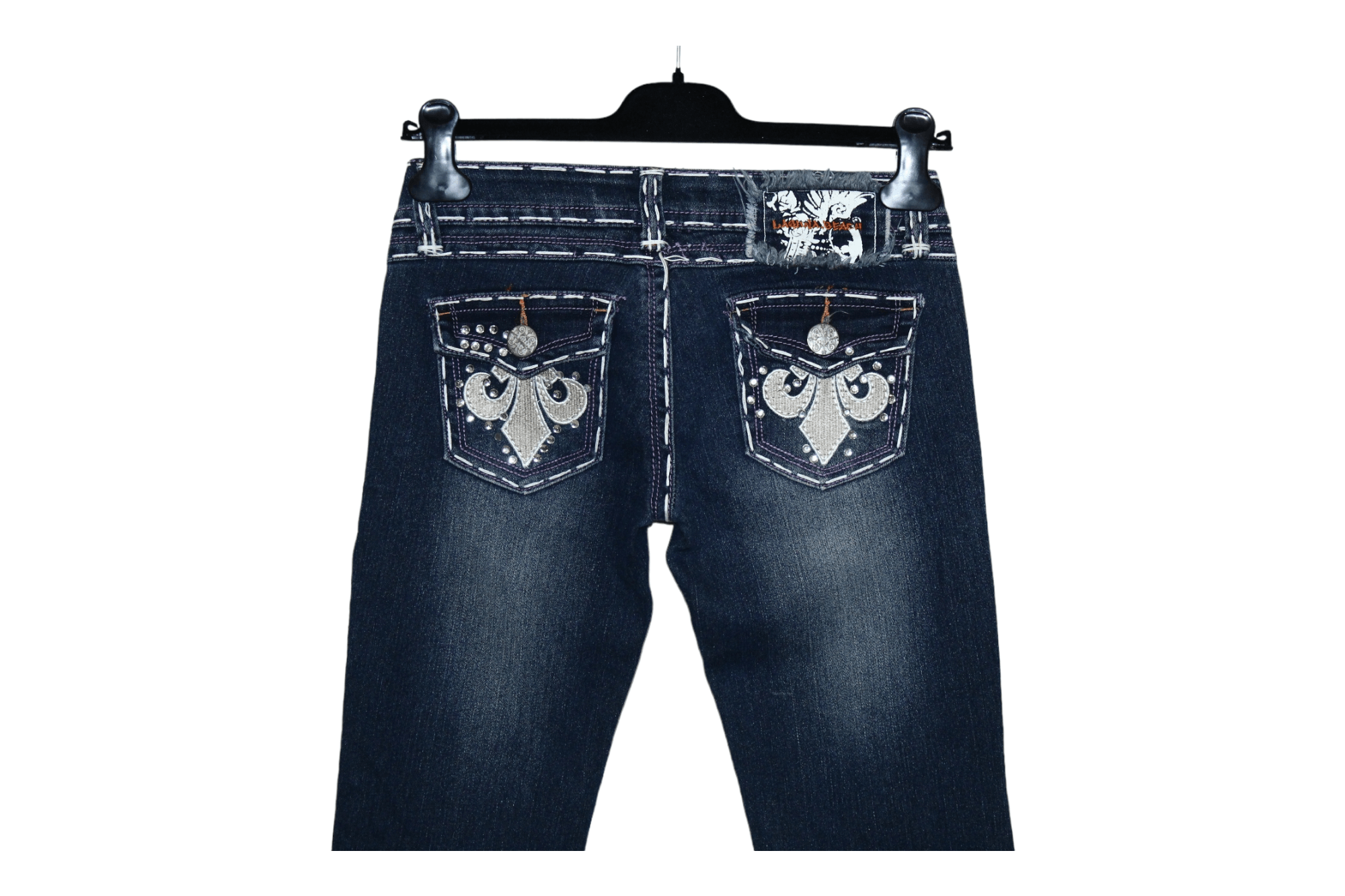 True Religion VTG Laguna Beach Jeans straight leg Distressed washed denim Size 27" / US 4 / IT 40 - 2 Thumbnail