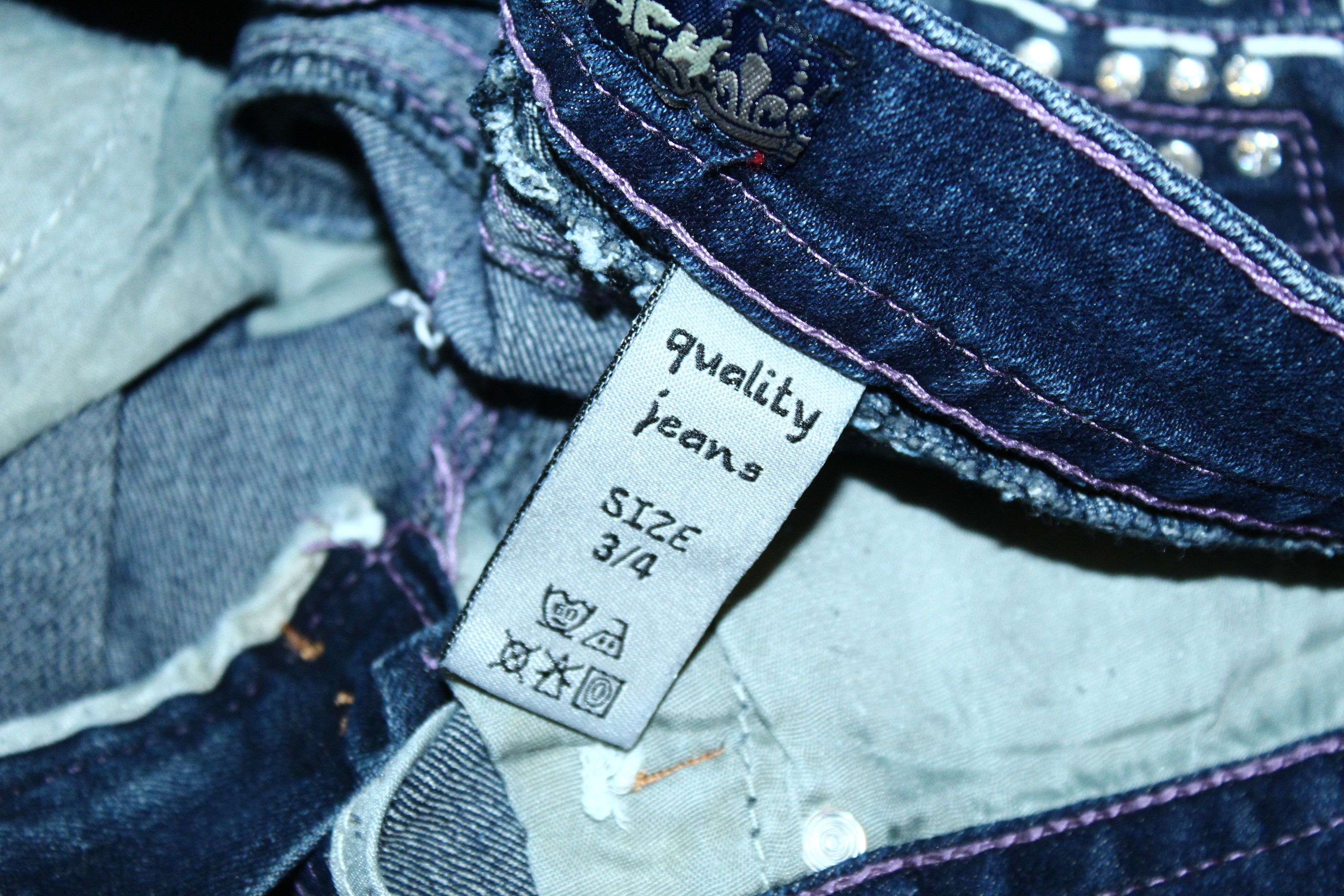 True Religion VTG Laguna Beach Jeans straight leg Distressed washed denim Size 27" / US 4 / IT 40 - 8 Thumbnail