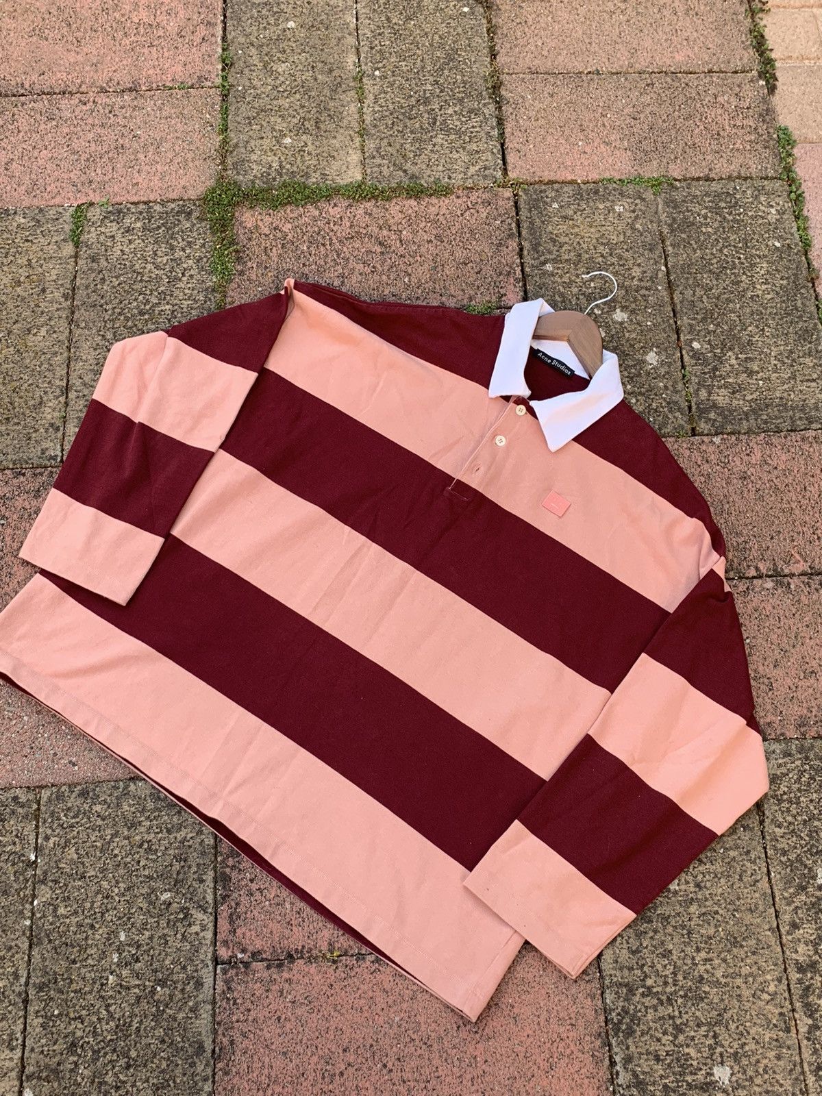 RARE GRAIL acne studios multi stripe button sweater