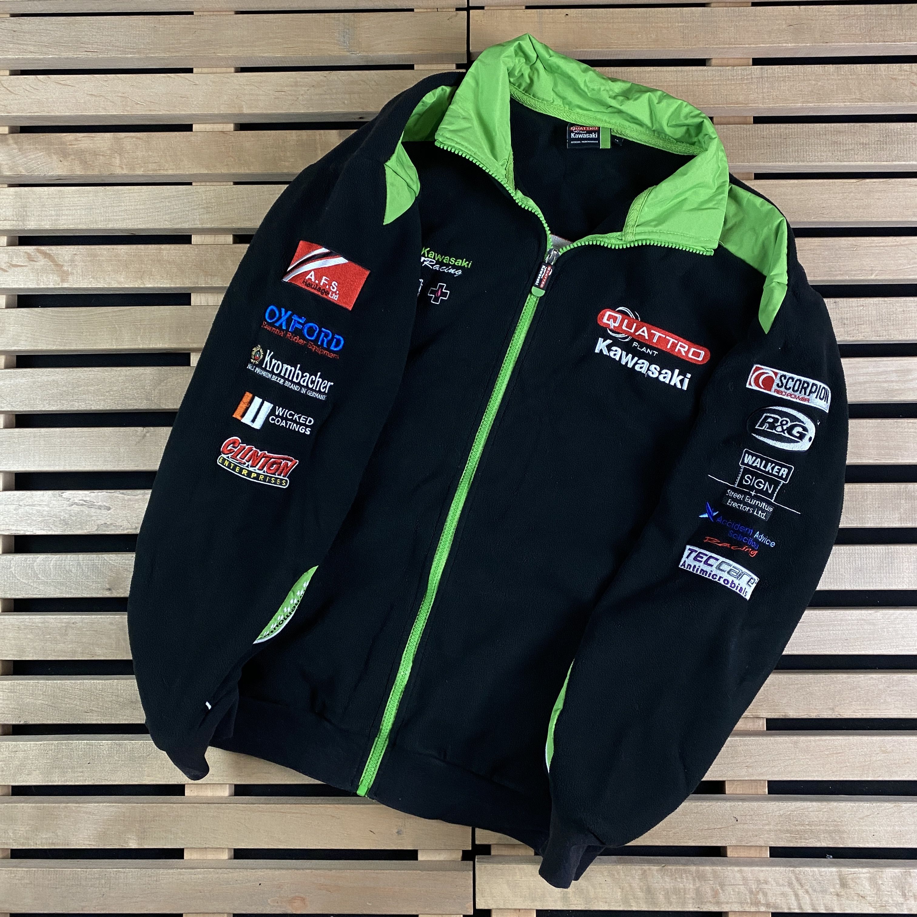 Other Mens Fleece Bomber Jacket Kawasaki Size M Size US M / EU 48-50 / 2 - 4 Thumbnail