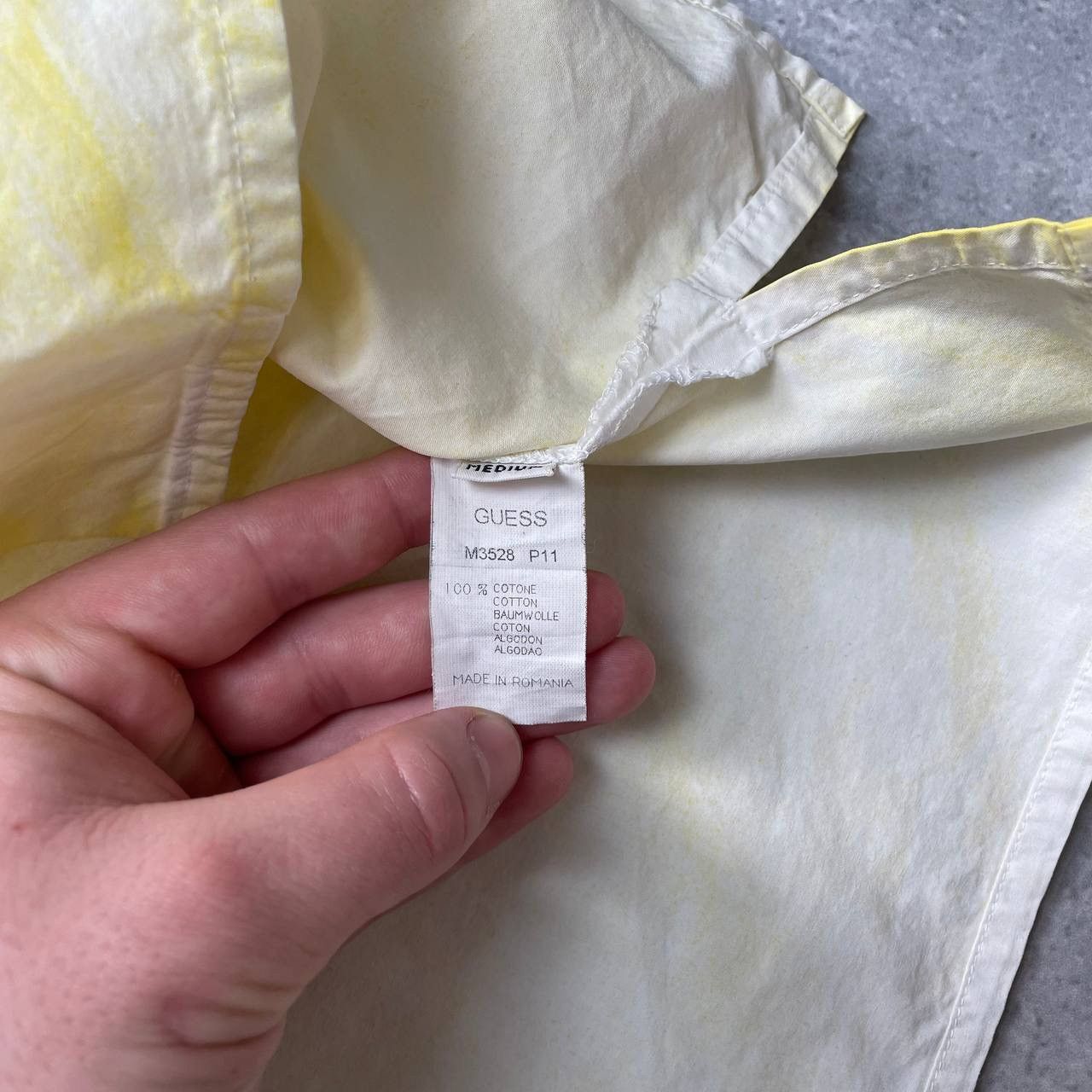 Guess Vintage Guess USA Garment Dyed Button Up Shirt Yellow Size M Size US M / EU 48-50 / 2 - 5 Thumbnail