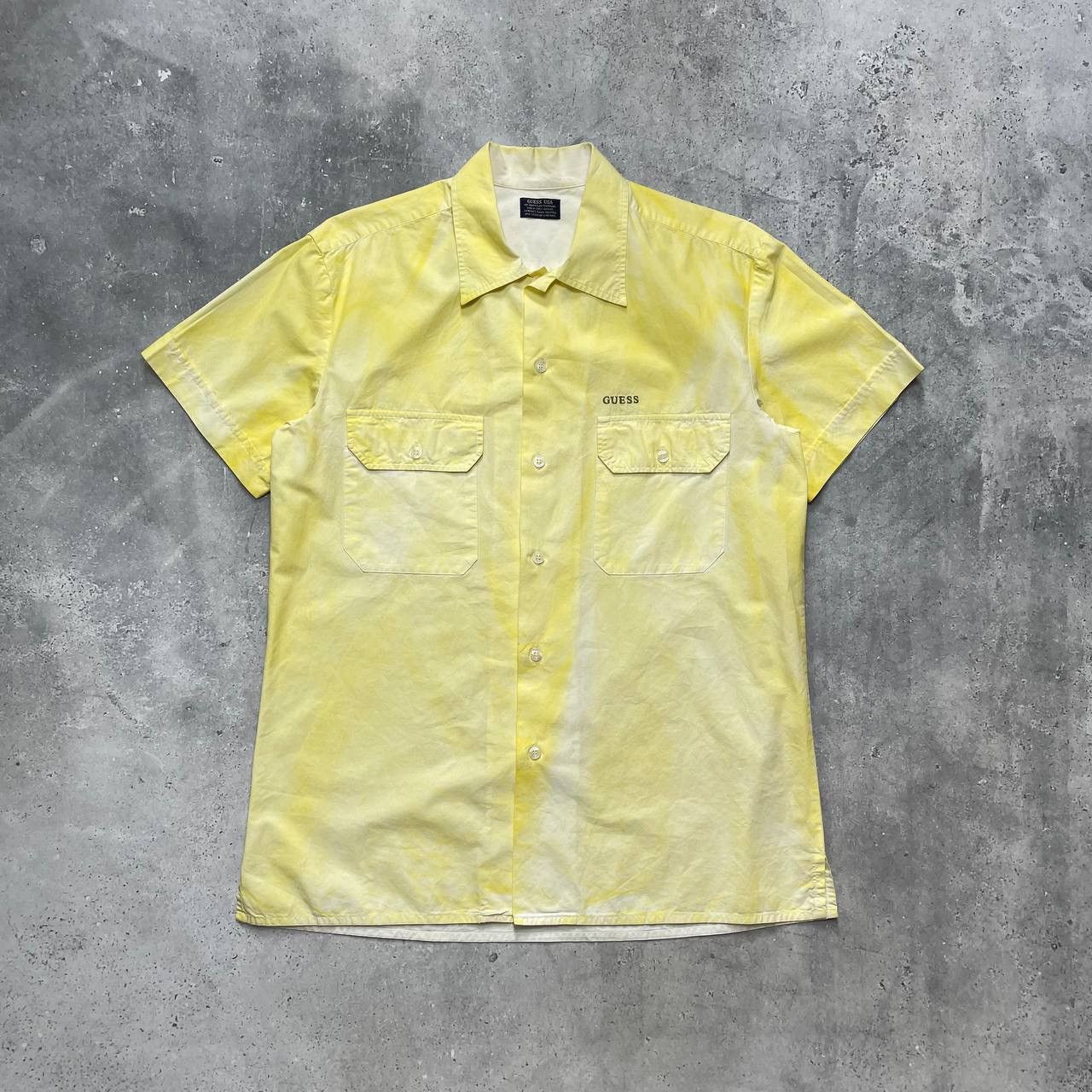 Guess Vintage Guess USA Garment Dyed Button Up Shirt Yellow Size M Size US M / EU 48-50 / 2 - 1 Thumbnail
