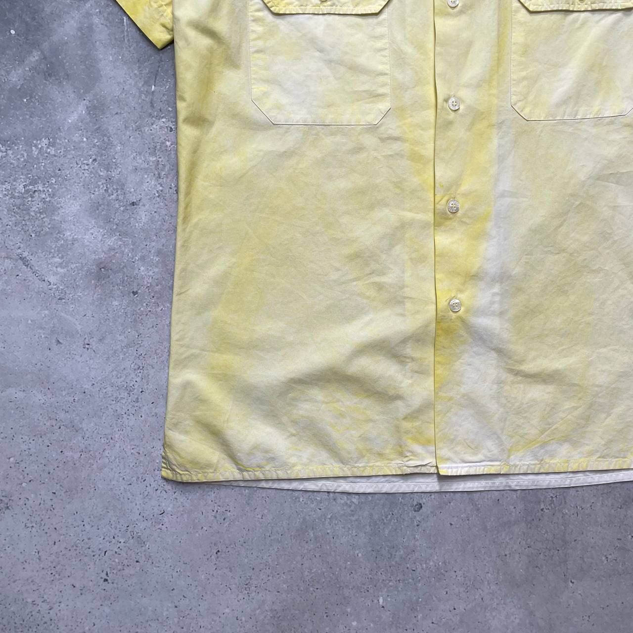 Guess Vintage Guess USA Garment Dyed Button Up Shirt Yellow Size M Size US M / EU 48-50 / 2 - 15 Thumbnail