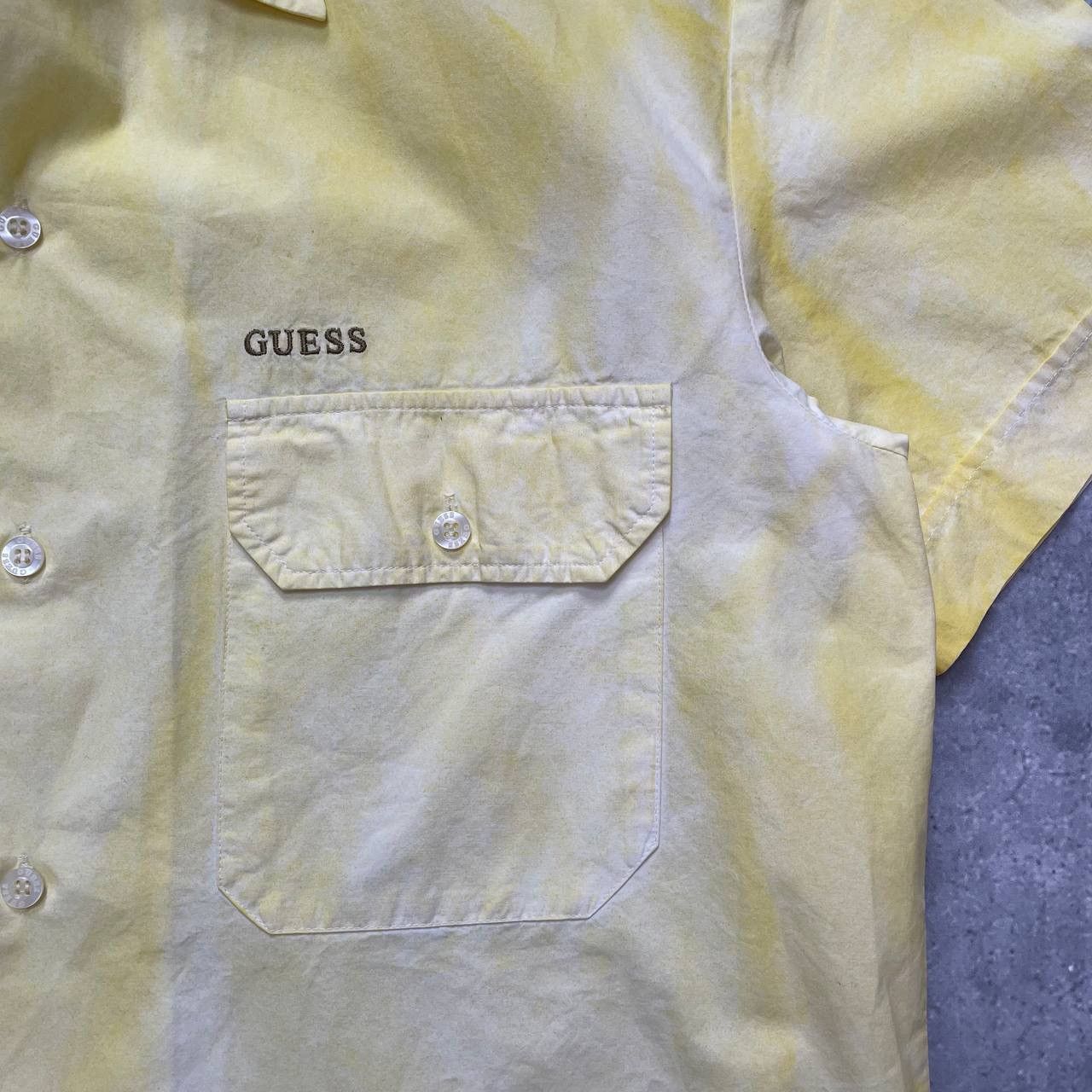 Guess Vintage Guess USA Garment Dyed Button Up Shirt Yellow Size M Size US M / EU 48-50 / 2 - 13 Thumbnail