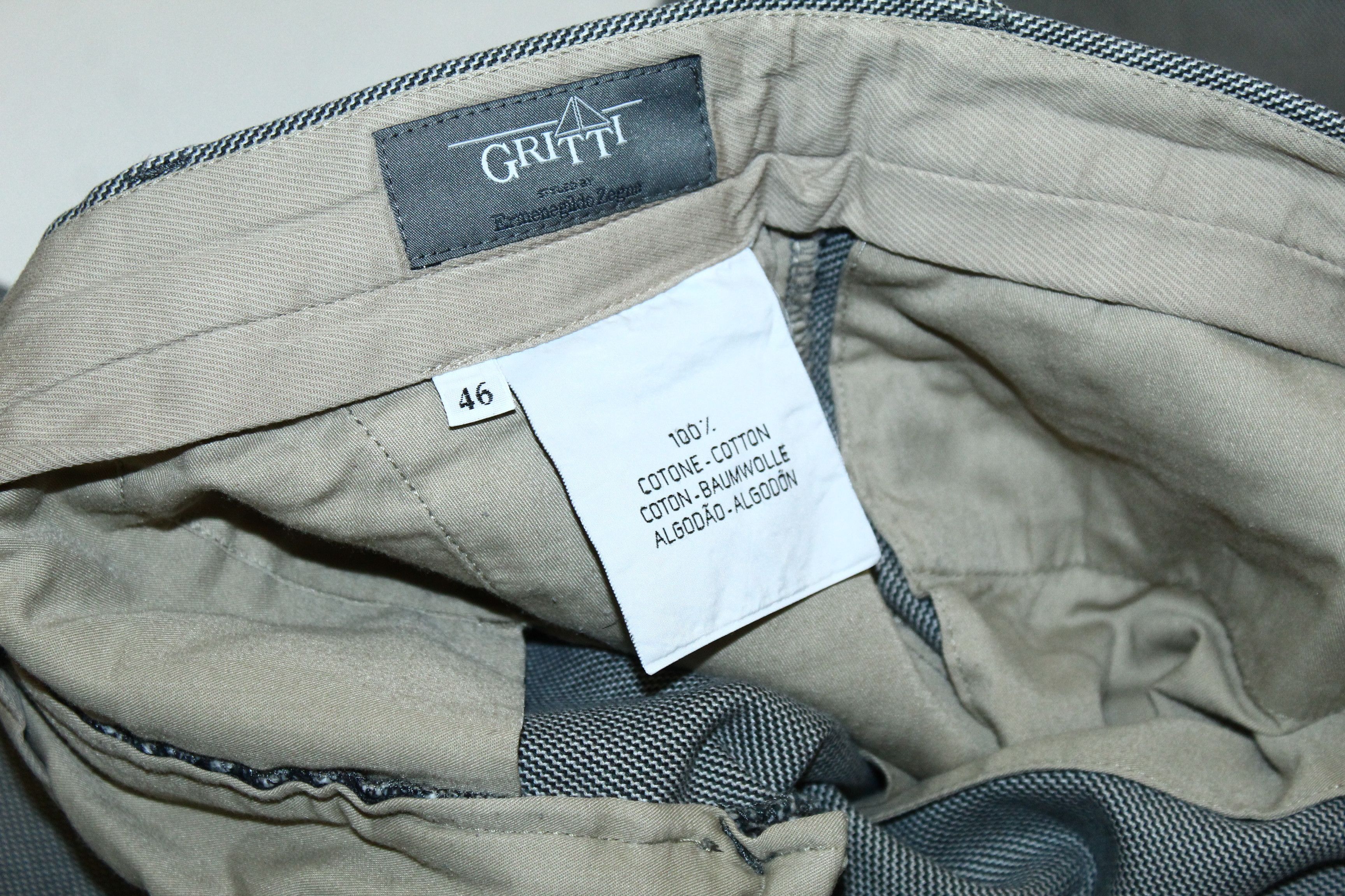 Ermenegildo Zegna Gritti by Ermenegildo Zegna Cotton Twill Textured Pant Size US 30 / EU 46 - 4 Thumbnail