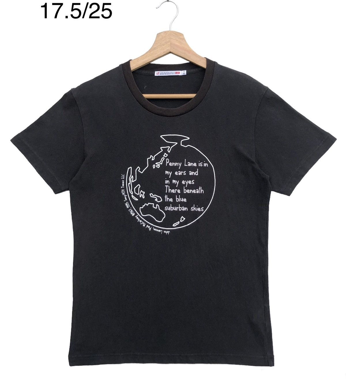 image of Band Tees x Uniqlo The Beatles in Faded Black, Men's (Size Small)