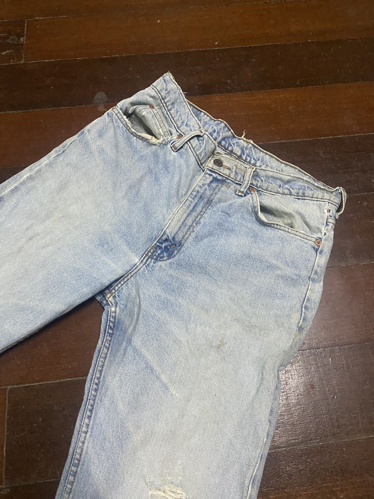 Rare vintage LEVIS JEANS DISTRESSED SUN FADED
