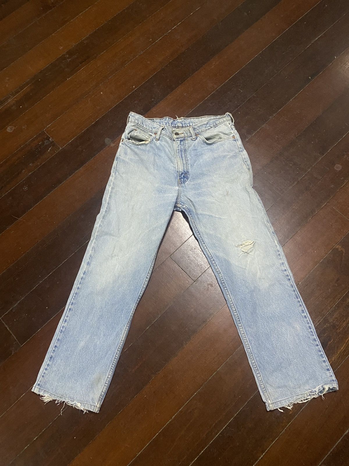 Rare vintage LEVIS JEANS DISTRESSED SUN FADED