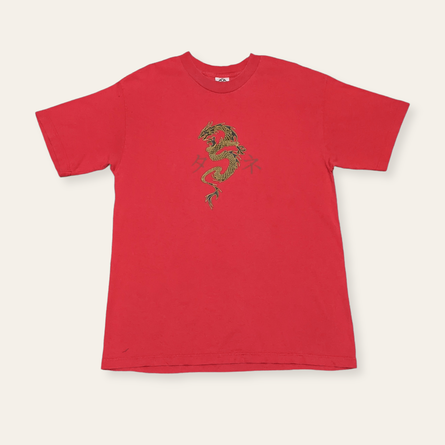 Stussy × Vintage Vintage 90s Japanese Dragon Samurai Artwork T shirt Size US L / EU 52-54 / 3 - 2 Thumbnail