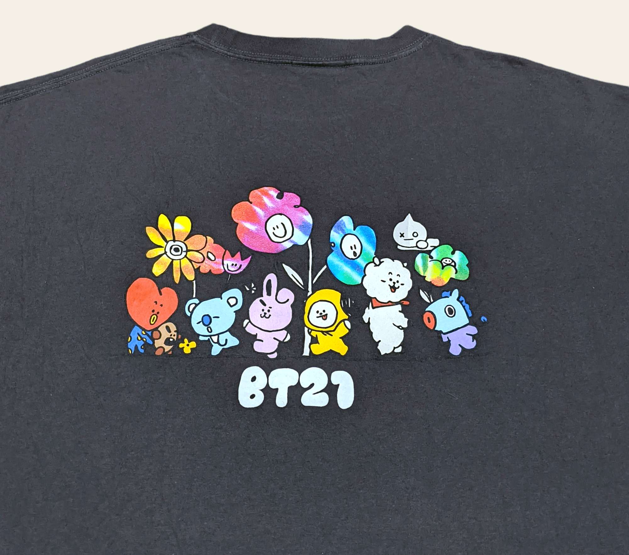 Band Tees × Vintage Korean Group BTS BT21 Embroidered Cartoon T shirt Size US M / EU 48-50 / 2 - 1 Thumbnail