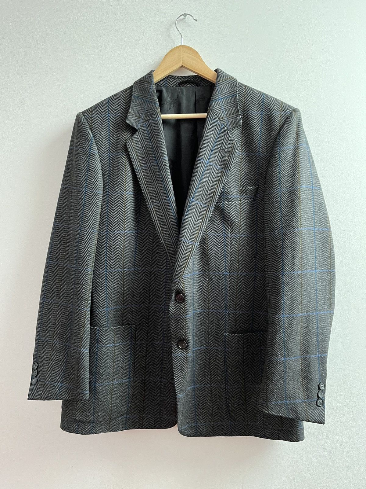 image of 90’S Burberrys London Wool Blazer in Grey, Men's (Size 46R)