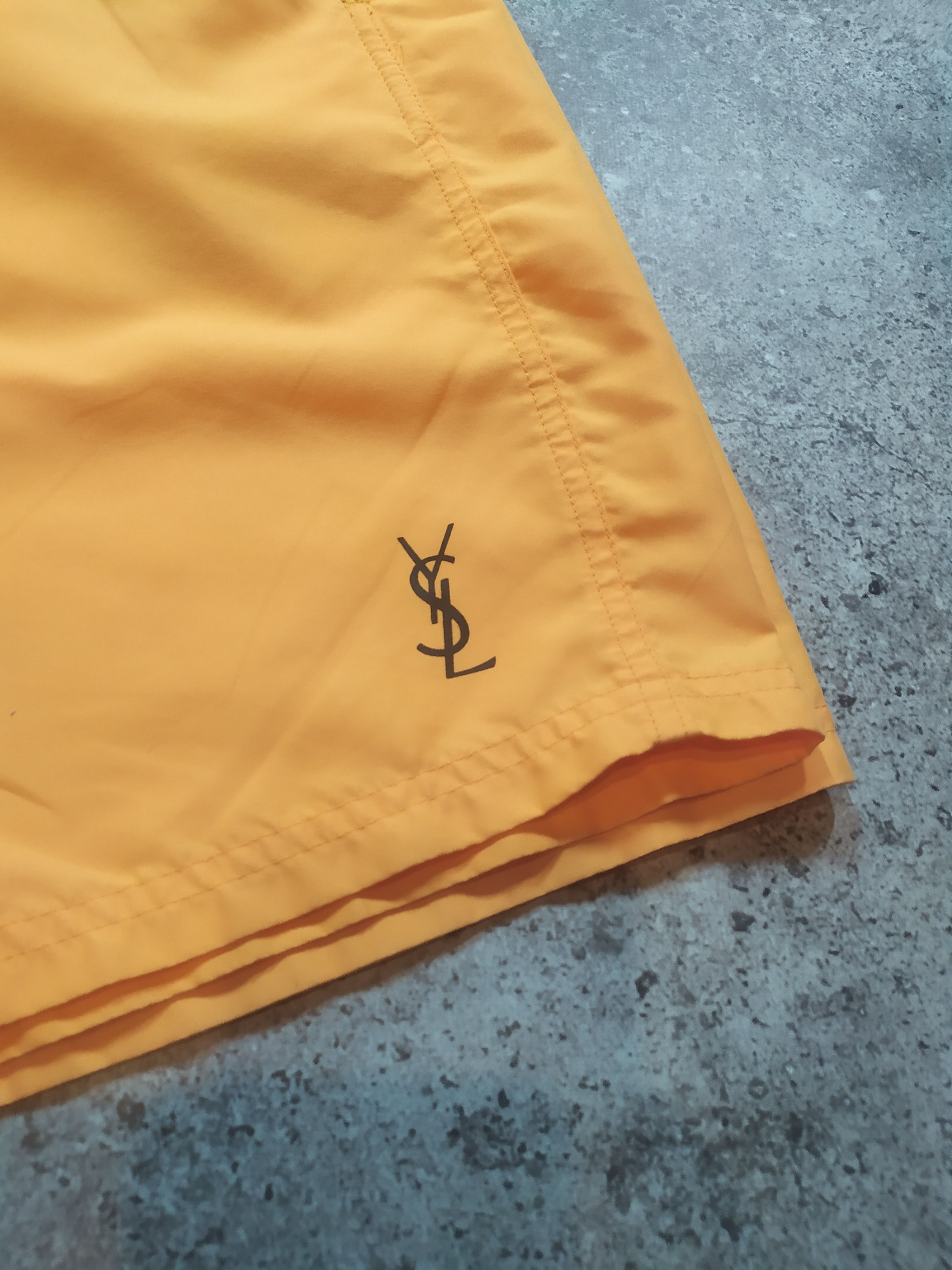 Vintage × Yves Saint Laurent Vintage YSL Yves Saint Laurent big logo blue Shorts 90s Size US 32 / EU 48 - 5 Thumbnail