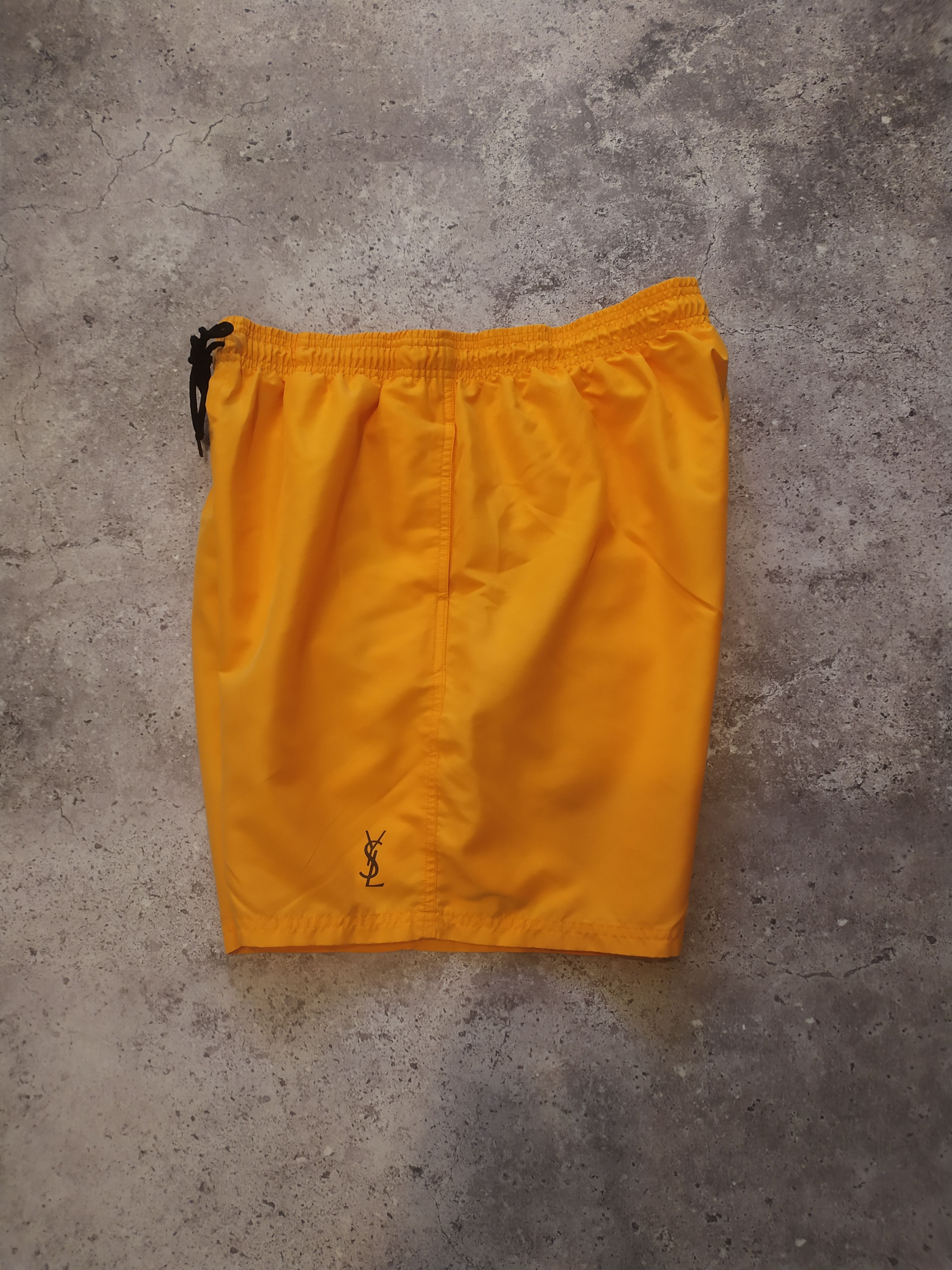 Vintage × Yves Saint Laurent Vintage YSL Yves Saint Laurent big logo blue Shorts 90s Size US 32 / EU 48 - 1 Thumbnail