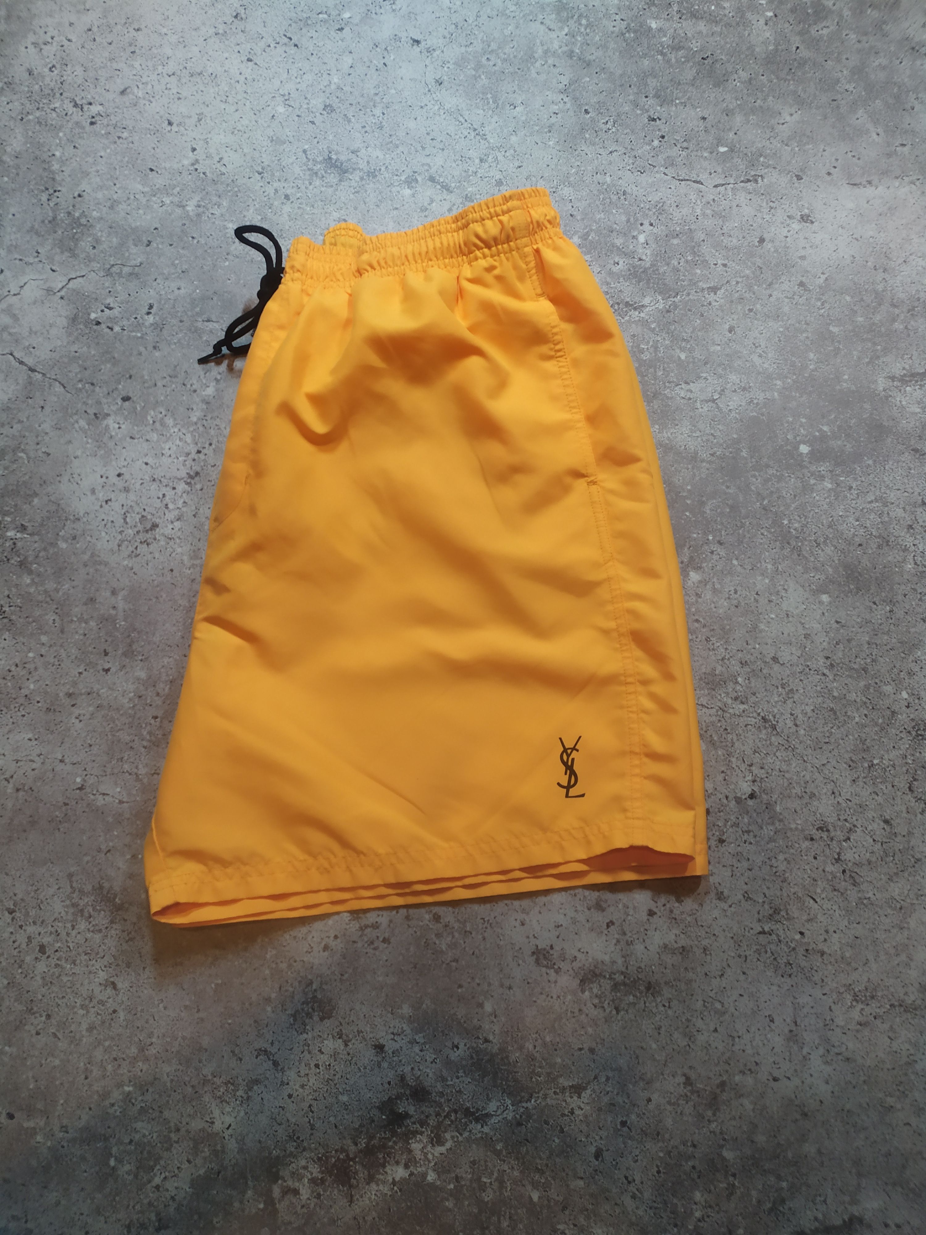 Vintage × Yves Saint Laurent Vintage YSL Yves Saint Laurent big logo blue Shorts 90s Size US 32 / EU 48 - 2 Thumbnail