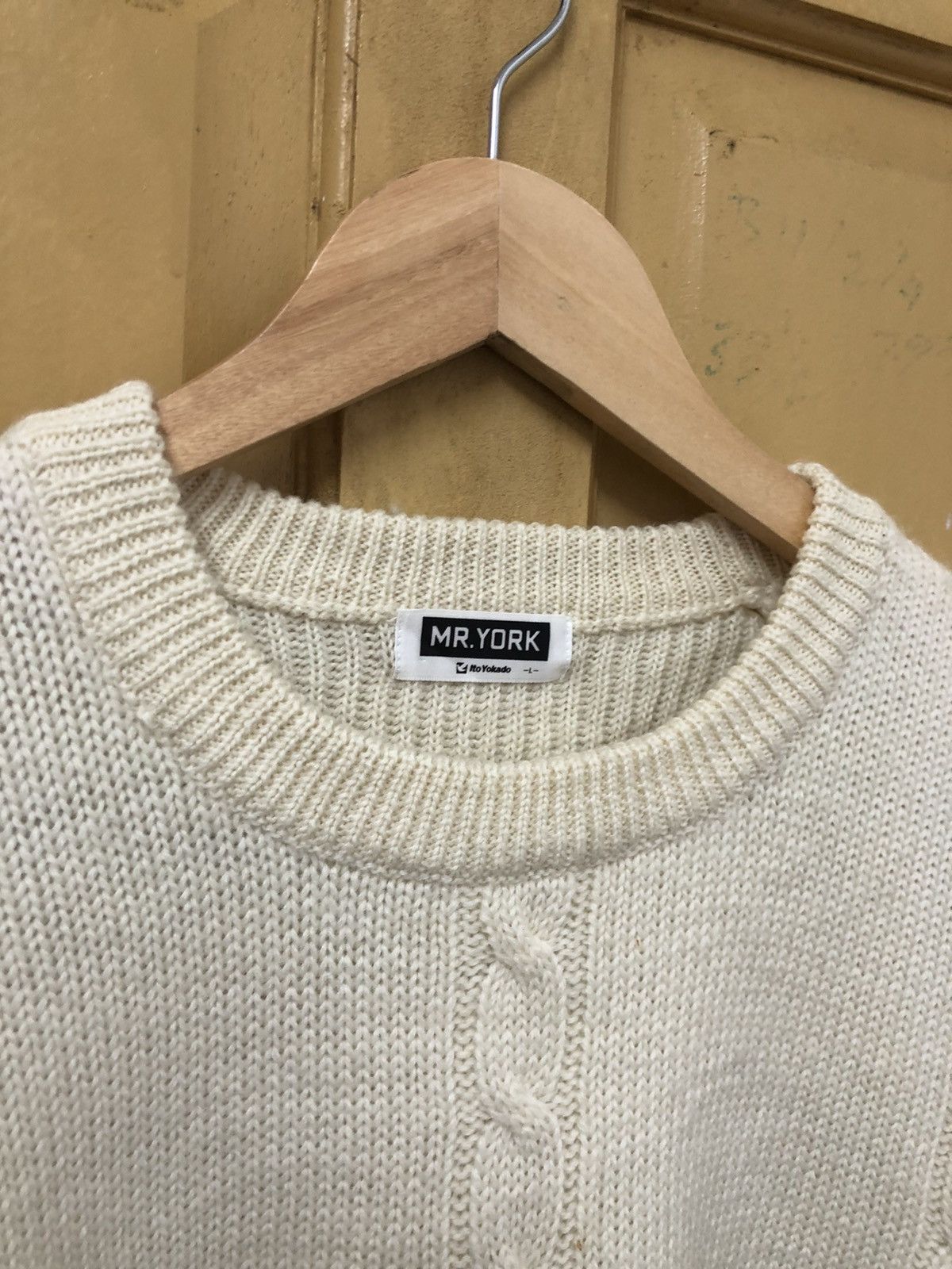 Japanese Brand Vintage Mr. York Patches Polo Knit Sweater Size US L / EU 52-54 / 3 - 8 Thumbnail