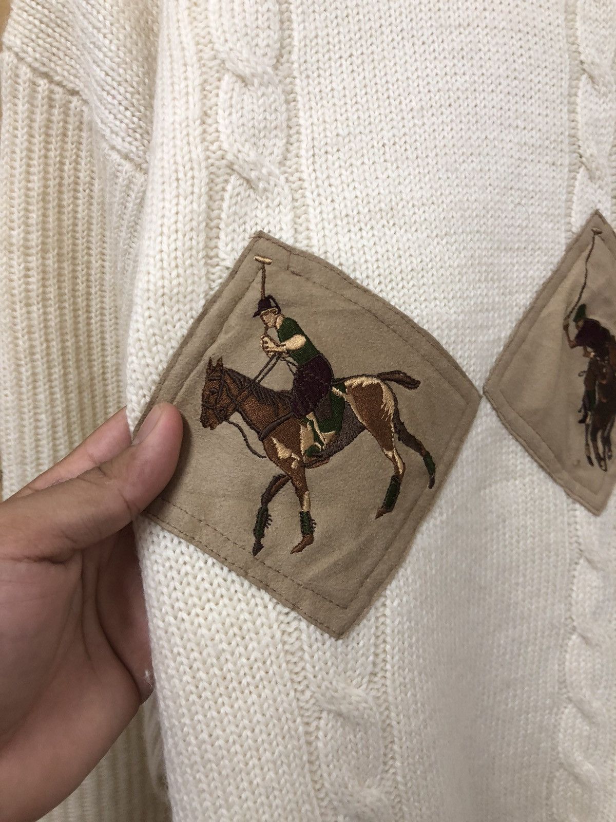 Japanese Brand Vintage Mr. York Patches Polo Knit Sweater Size US L / EU 52-54 / 3 - 3 Thumbnail