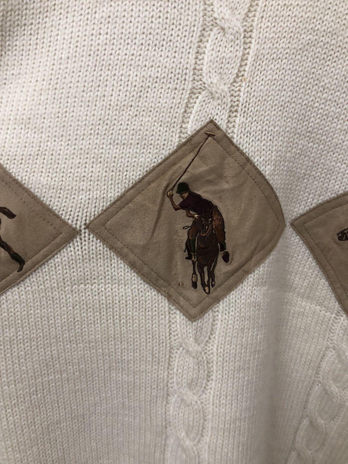 Japanese Brand Vintage Mr. York Patches Polo Knit Sweater Size US L / EU 52-54 / 3 - 4 Thumbnail