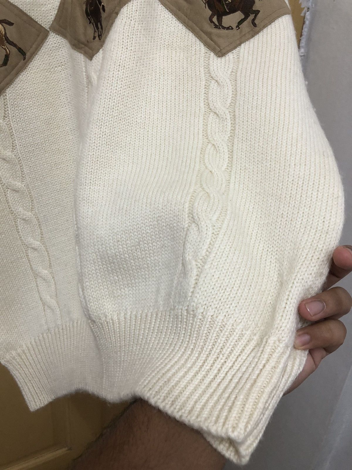 Japanese Brand Vintage Mr. York Patches Polo Knit Sweater Size US L / EU 52-54 / 3 - 10 Thumbnail