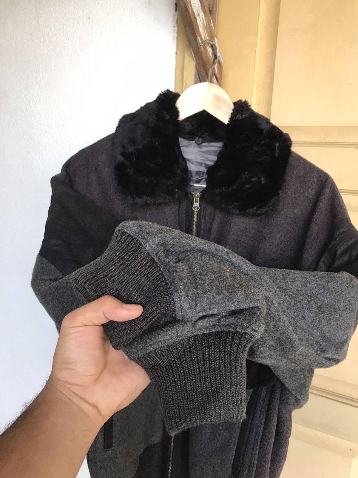 Lancel Vintage 90s Lancel Paris Wool Bomber Jacket Size US L / EU 52-54 / 3 - 9 Thumbnail