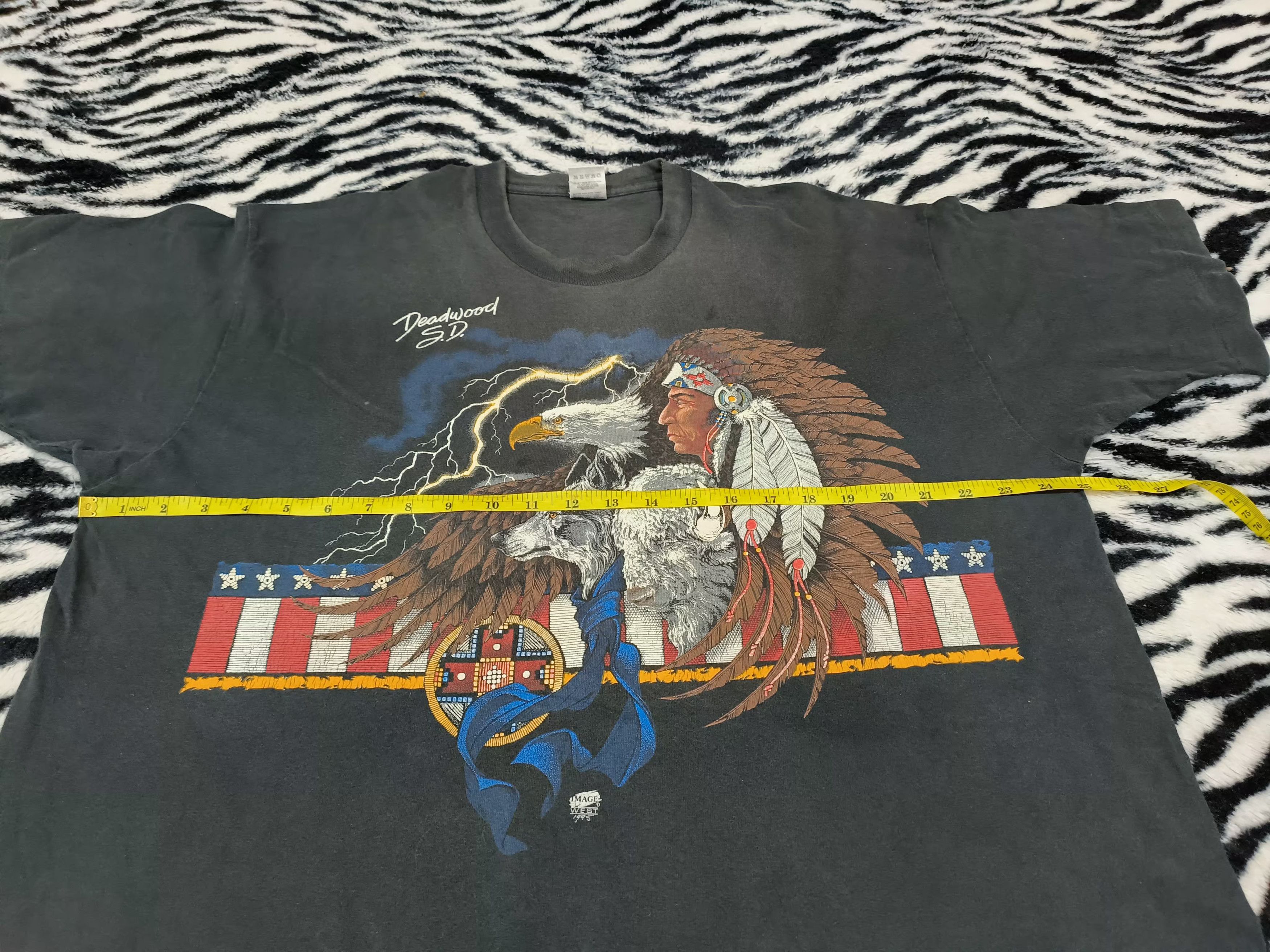 Deadwood × Fruit Of The Loom × Vintage Vintage Oversized Image Deadwood S.D Thrashed tee Size US XXL / EU 58 / 5 - 7 Thumbnail