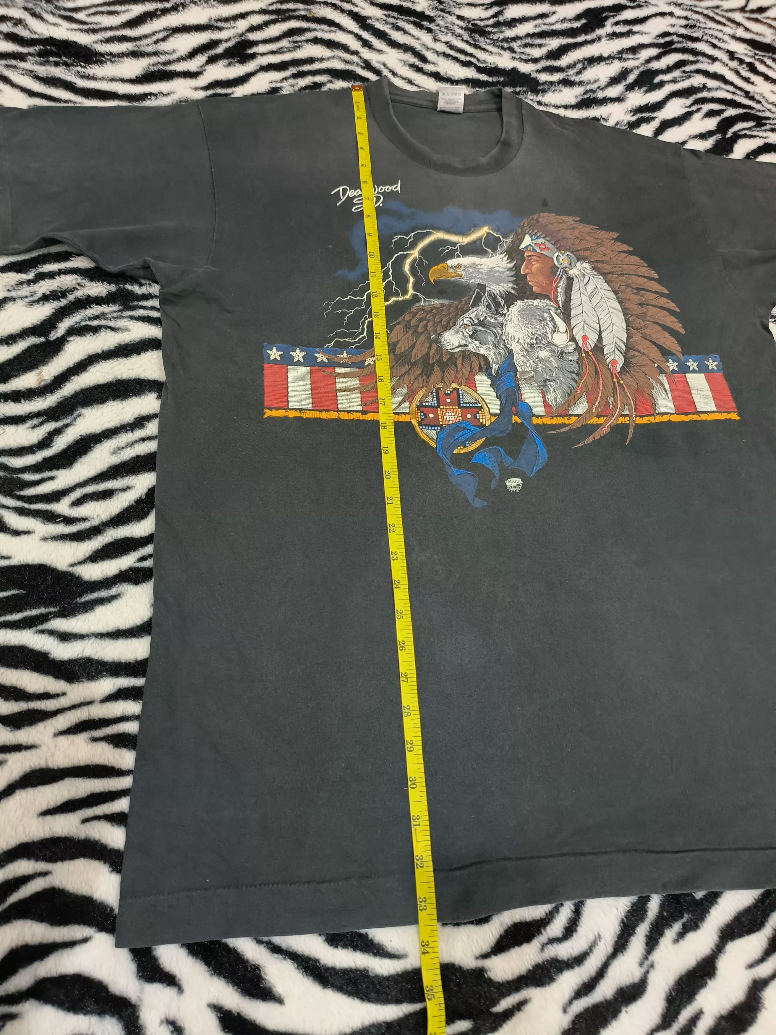 Deadwood × Fruit Of The Loom × Vintage Vintage Oversized Image Deadwood S.D Thrashed tee Size US XXL / EU 58 / 5 - 9 Thumbnail