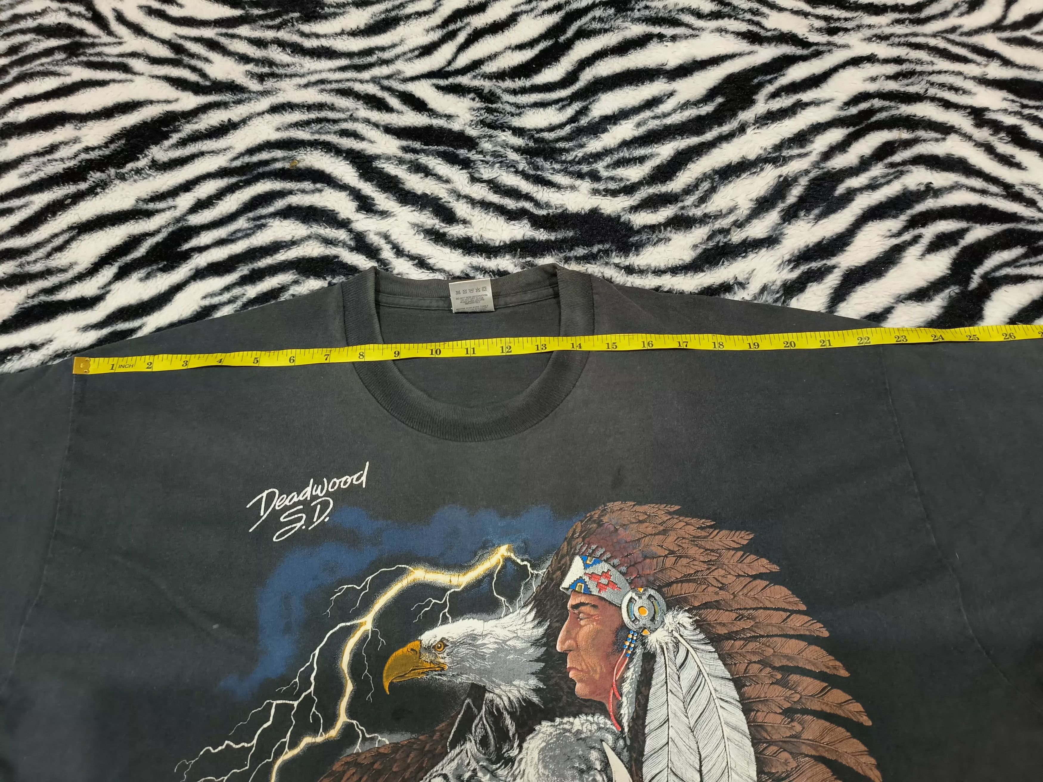 Deadwood × Fruit Of The Loom × Vintage Vintage Oversized Image Deadwood S.D Thrashed tee Size US XXL / EU 58 / 5 - 8 Thumbnail