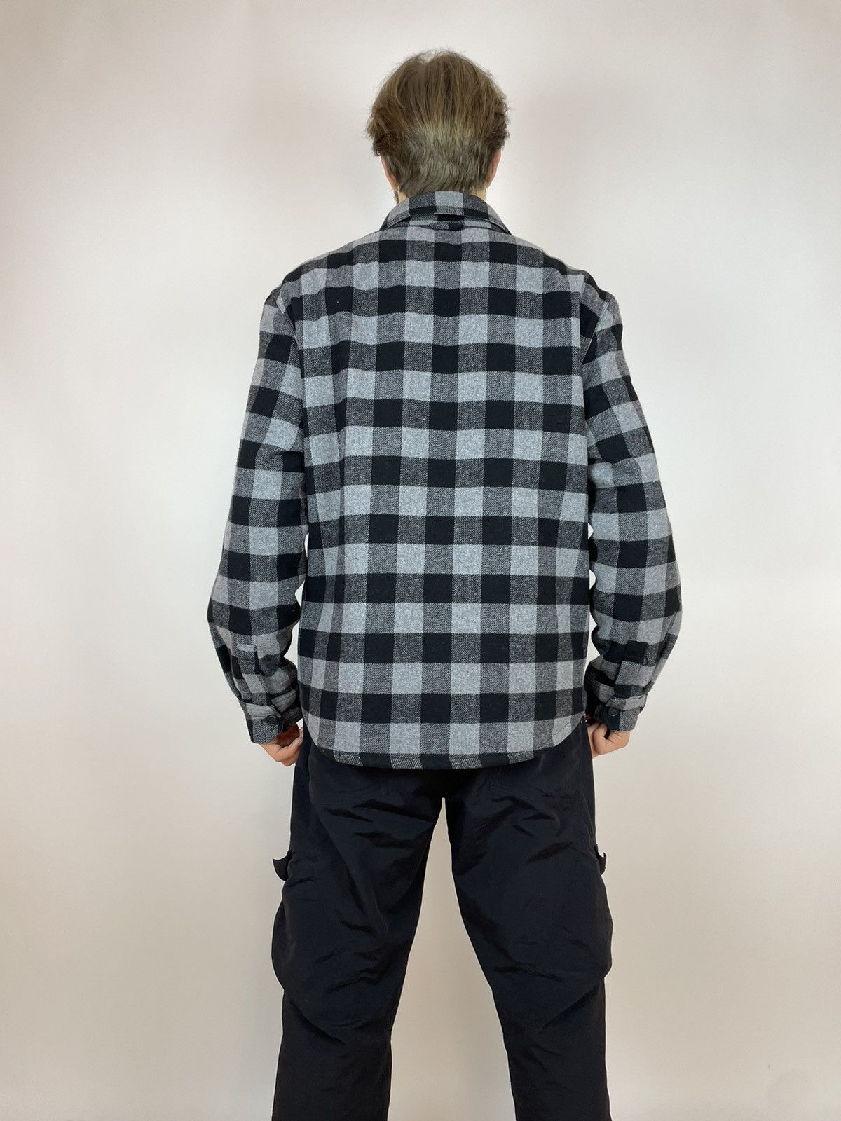 JACHS NY JACHS Flannel shirt Long sleeve Black/Gray Mens size XL Size US XL / EU 56 / 4 - 6 Thumbnail