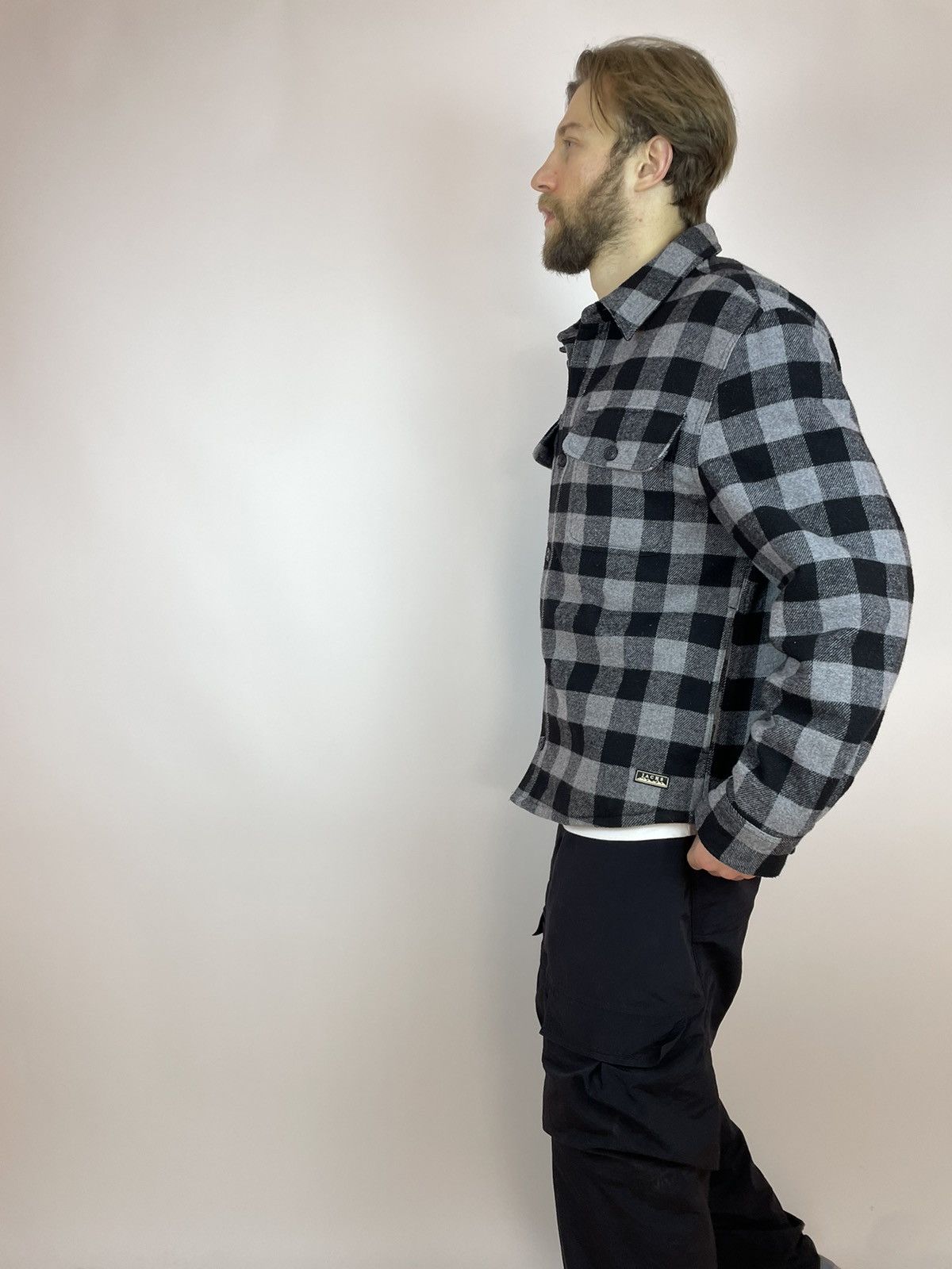 JACHS NY JACHS Flannel shirt Long sleeve Black/Gray Mens size XL Size US XL / EU 56 / 4 - 4 Thumbnail