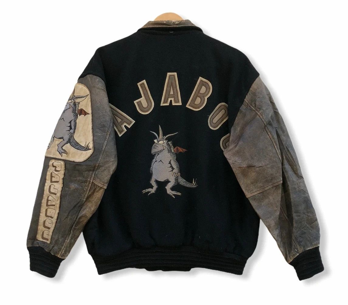 Japanese Brand RARE🔥VINTAGE 80’S PAJABOO DRAGON WOOL/LEATHER VARSITY Size US L / EU 52-54 / 3 - 1 Thumbnail