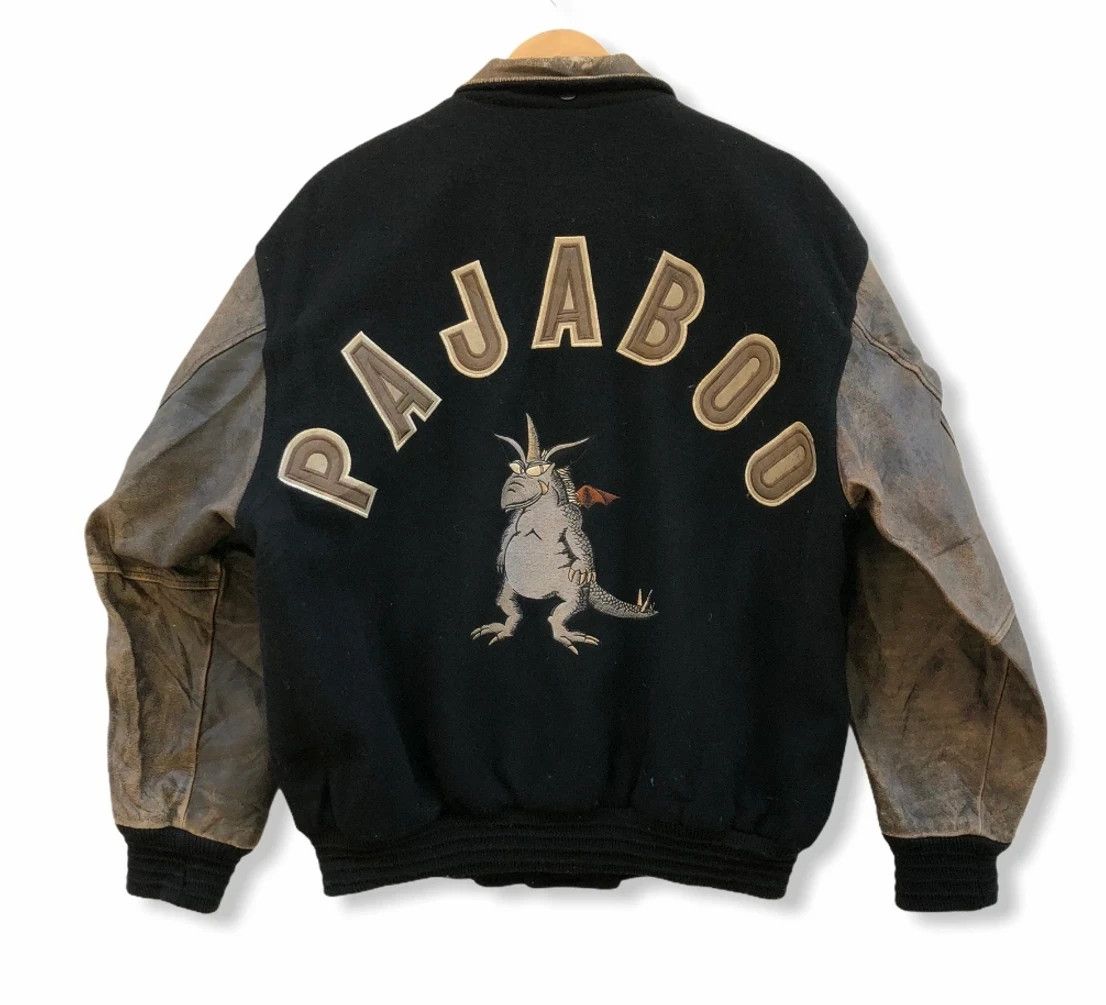 Japanese Brand RARE🔥VINTAGE 80’S PAJABOO DRAGON WOOL/LEATHER VARSITY Size US L / EU 52-54 / 3 - 2 Thumbnail