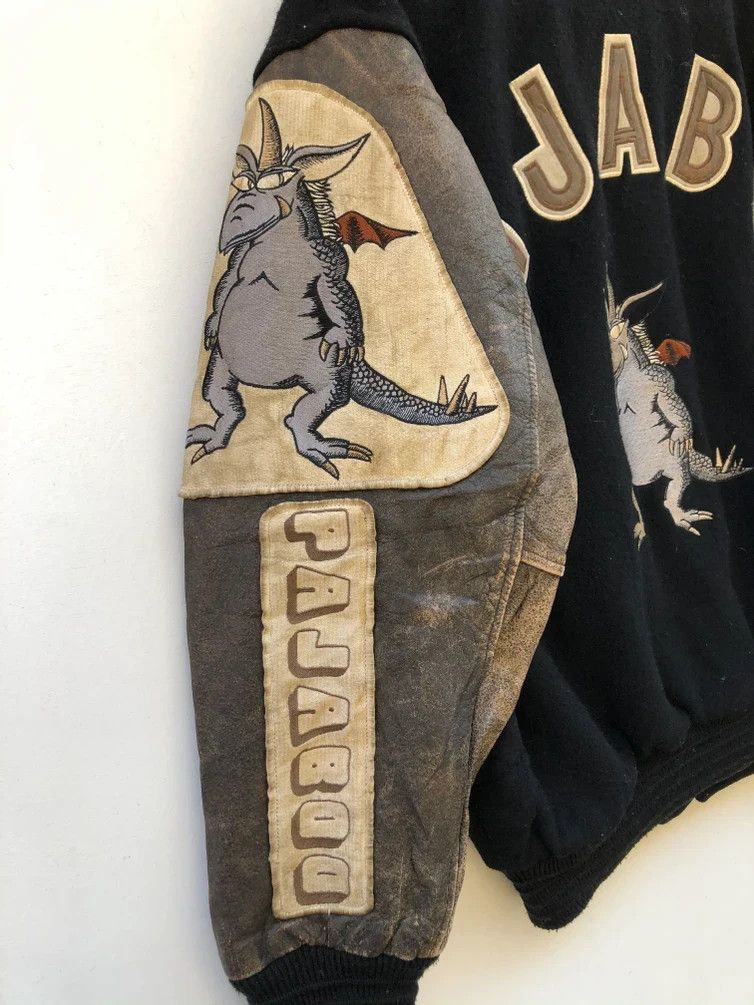 Japanese Brand RARE🔥VINTAGE 80’S PAJABOO DRAGON WOOL/LEATHER VARSITY Size US L / EU 52-54 / 3 - 13 Thumbnail