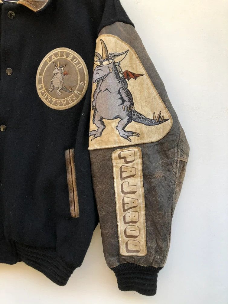 Japanese Brand RARE🔥VINTAGE 80’S PAJABOO DRAGON WOOL/LEATHER VARSITY Size US L / EU 52-54 / 3 - 10 Thumbnail