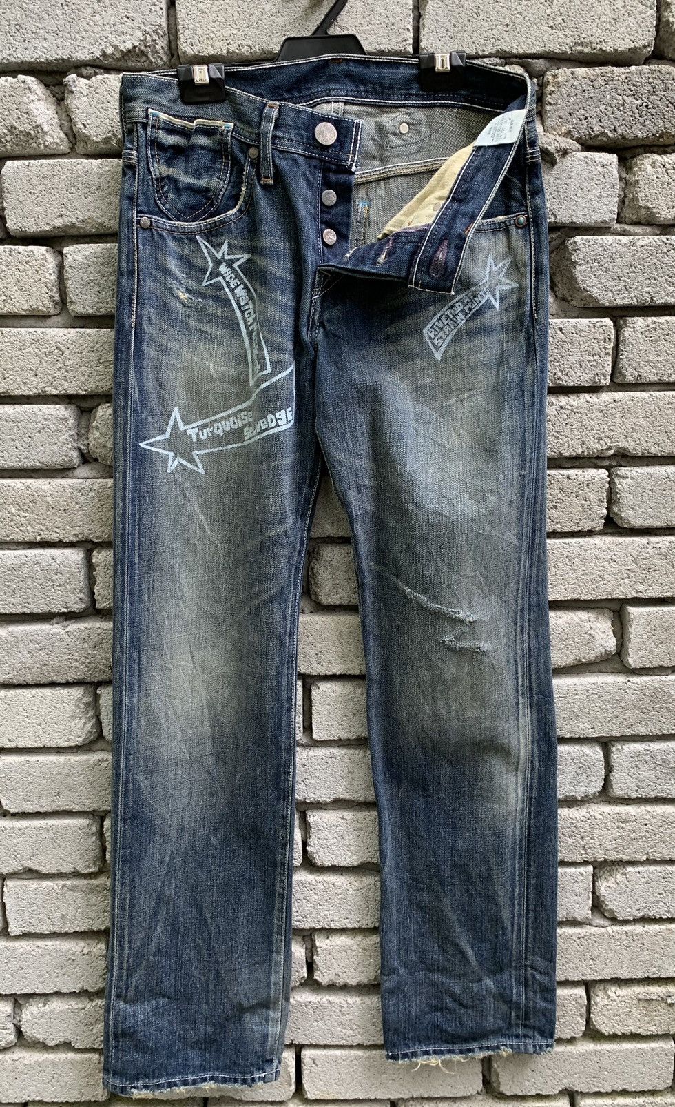 Levi's × Vintage Levis Red Tab Distressed selvedge denim pants Size US 29 - 17 Thumbnail