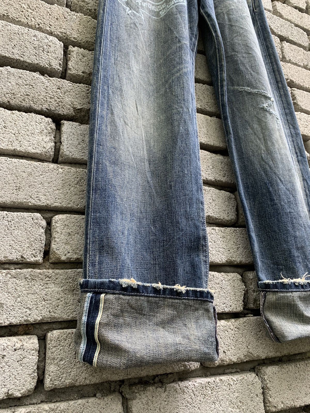 Levi's × Vintage Levis Red Tab Distressed selvedge denim pants Size US 29 - 23 Thumbnail