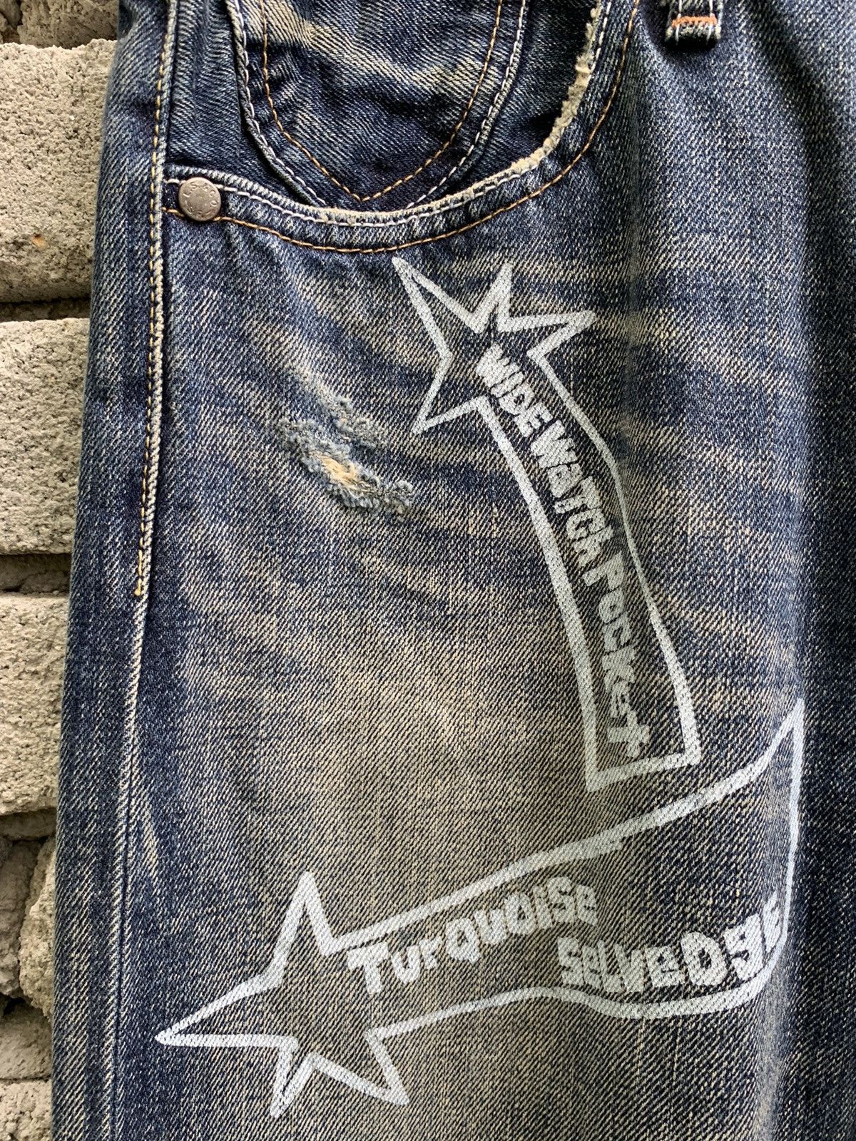 Levi's × Vintage Levis Red Tab Distressed selvedge denim pants Size US 29 - 9 Thumbnail