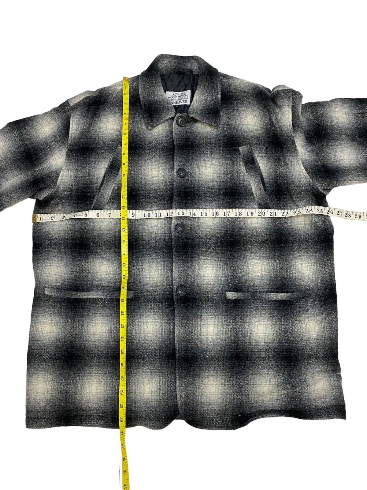 Flannel Vintage Japanese Maneaver Shadow Wool Flannel Jacket Size US L / EU 52-54 / 3 - 7 Thumbnail